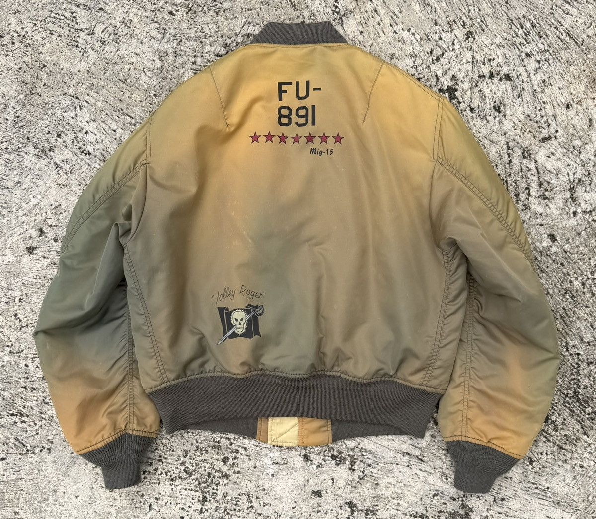 Avirex VTG MA-1 Flight Jacket Art Sabre Ace Korea Japan Bomber Size US L / EU 52-54 / 3 - 11 Thumbnail