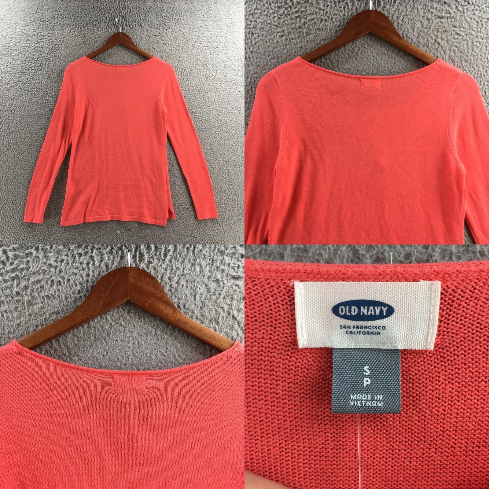 Old Navy Old Navy Womens S Coral Cotton Blend Crew Neck Long Sleeve Sweater Casual NEW Size S / US 4 / IT 40 - 8 Thumbnail