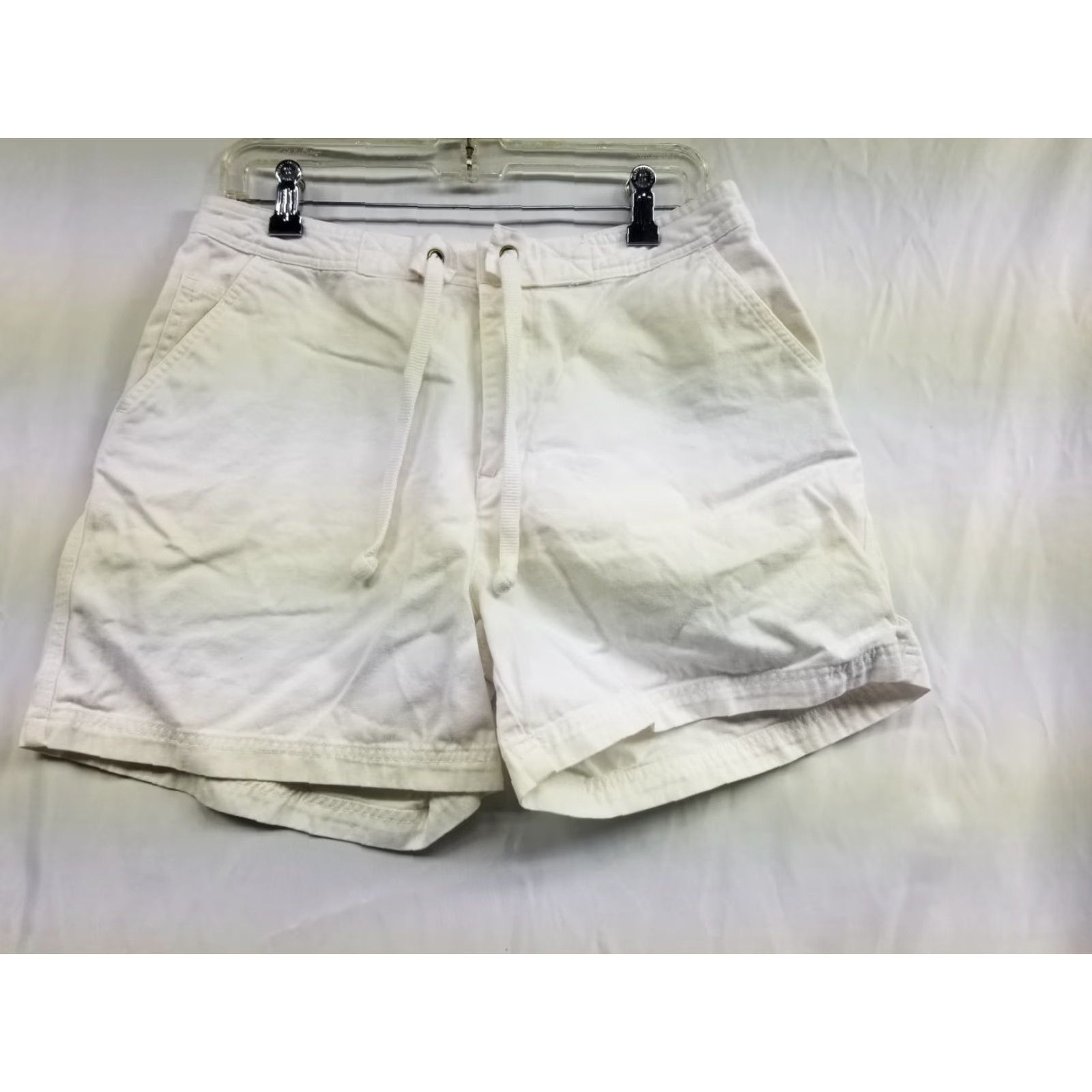 Ocean Pacific OP Ocean Pacific White Womens Shorts 13-14 Casual Drawstring Regular Chino Shorts Womens Size 34" / US 12 / IT 48 - 2 Thumbnail