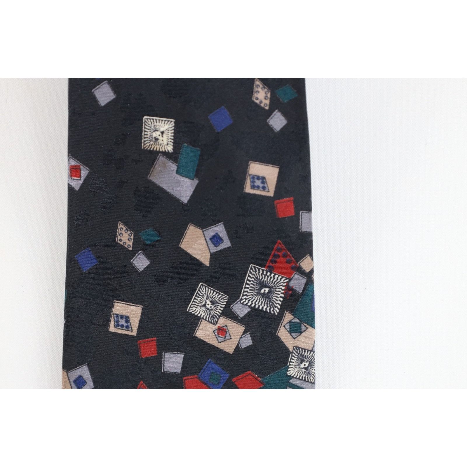 Vintage Vintage 90s Streetwear Rainbow Geometric Diamond Neck Tie Size ONE SIZE - 2 Thumbnail