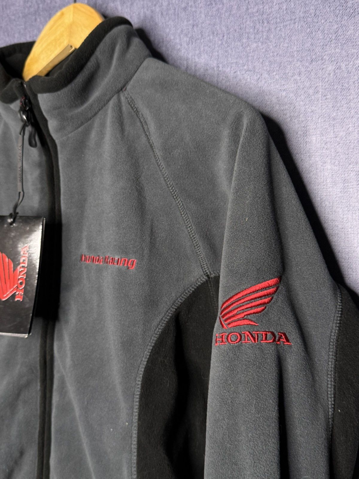 Honda NEW Vintage Honda F1 Racing Fleece Jacket Full Zip Woman 12 Size XL / US 12-14 / IT 48-50 - 6 Thumbnail