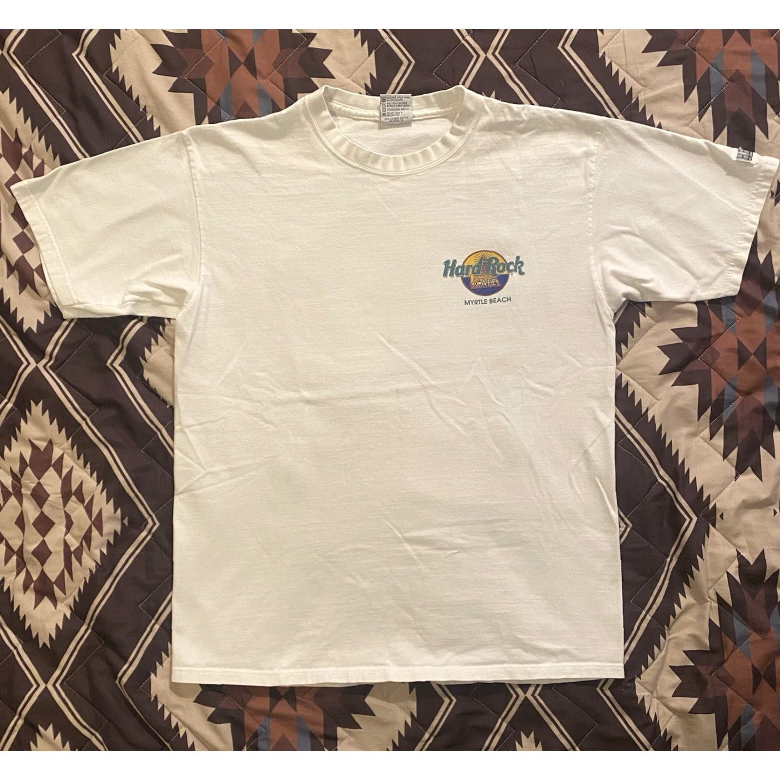 Hard Rock Cafe VINTAGE Hard Rock Cafe T-Shirt White Adult Large Crew Neck Short Sleeve Double-Sided Graphic Print Myrtle Beach Men Size US L / EU 52-54 / 3 - 2 Thumbnail