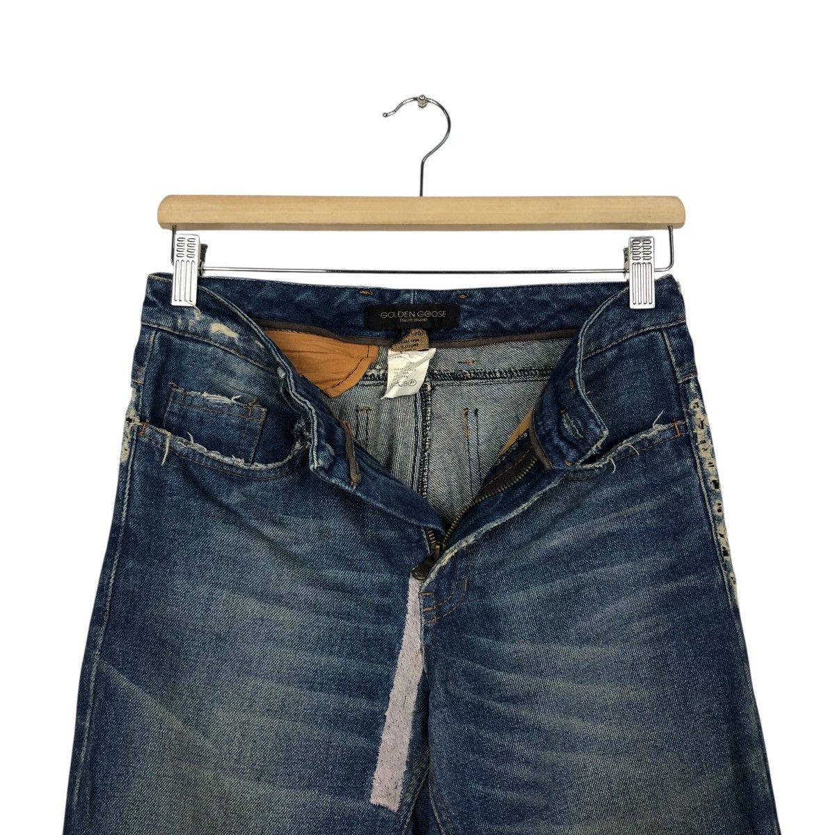 Japanese Brand GGDB Classic Straight-Cut Jeans – Vintage Whisker Wash Size 28" / US 6 / IT 42 - 19 Thumbnail