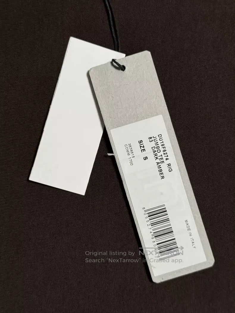 Rick Owens RICK OWENS Heavyweight five-quarter sleeve T-shirt Size US S / EU 44-46 / 1 - 4 Thumbnail