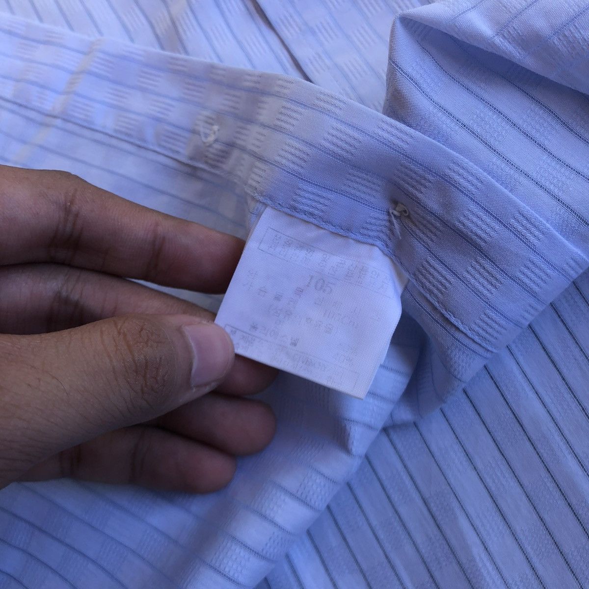 Givenchy 90s Vintage Givenchy Men Stripe Pocket Shirt Blue Luxury Size US XL / EU 56 / 4 - 14 Thumbnail