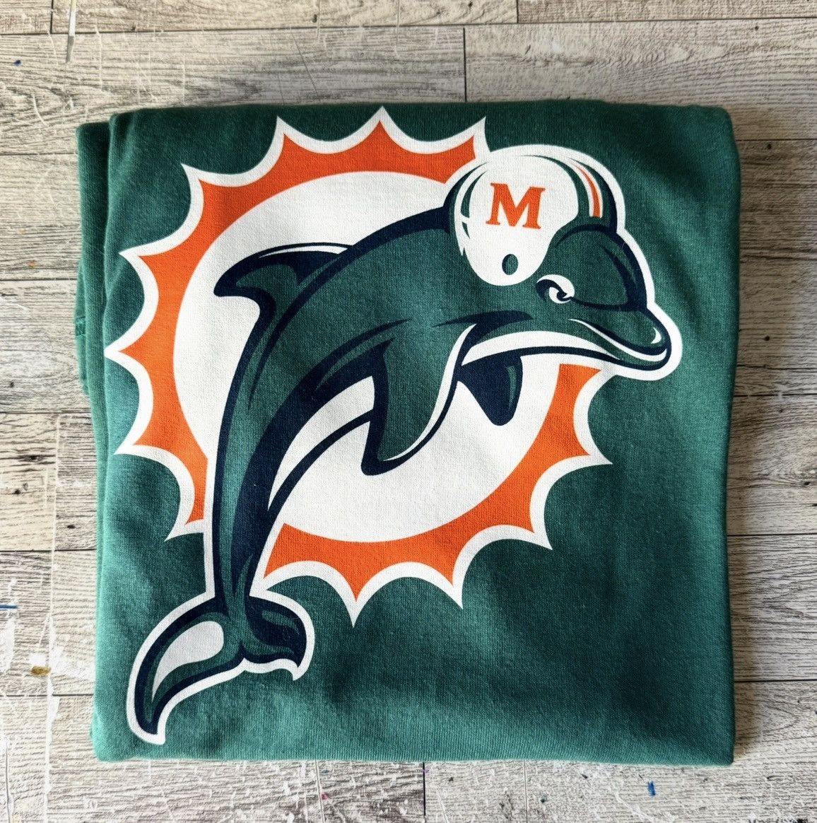 Reebok × Vintage Vintage, Reebok X Miami Dolphin, Unisex Logo T-shirt Size US XXL / EU 58 / 5 - 10 Thumbnail