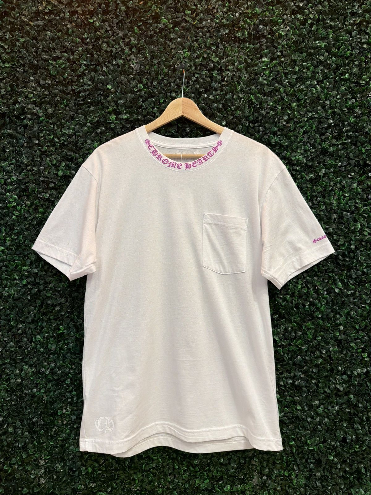 Chrome Hearts Chrome Hearts Neck Letter Pocket Tee ‘White Pink’ Size US L / EU 52-54 / 3 - 1 Thumbnail
