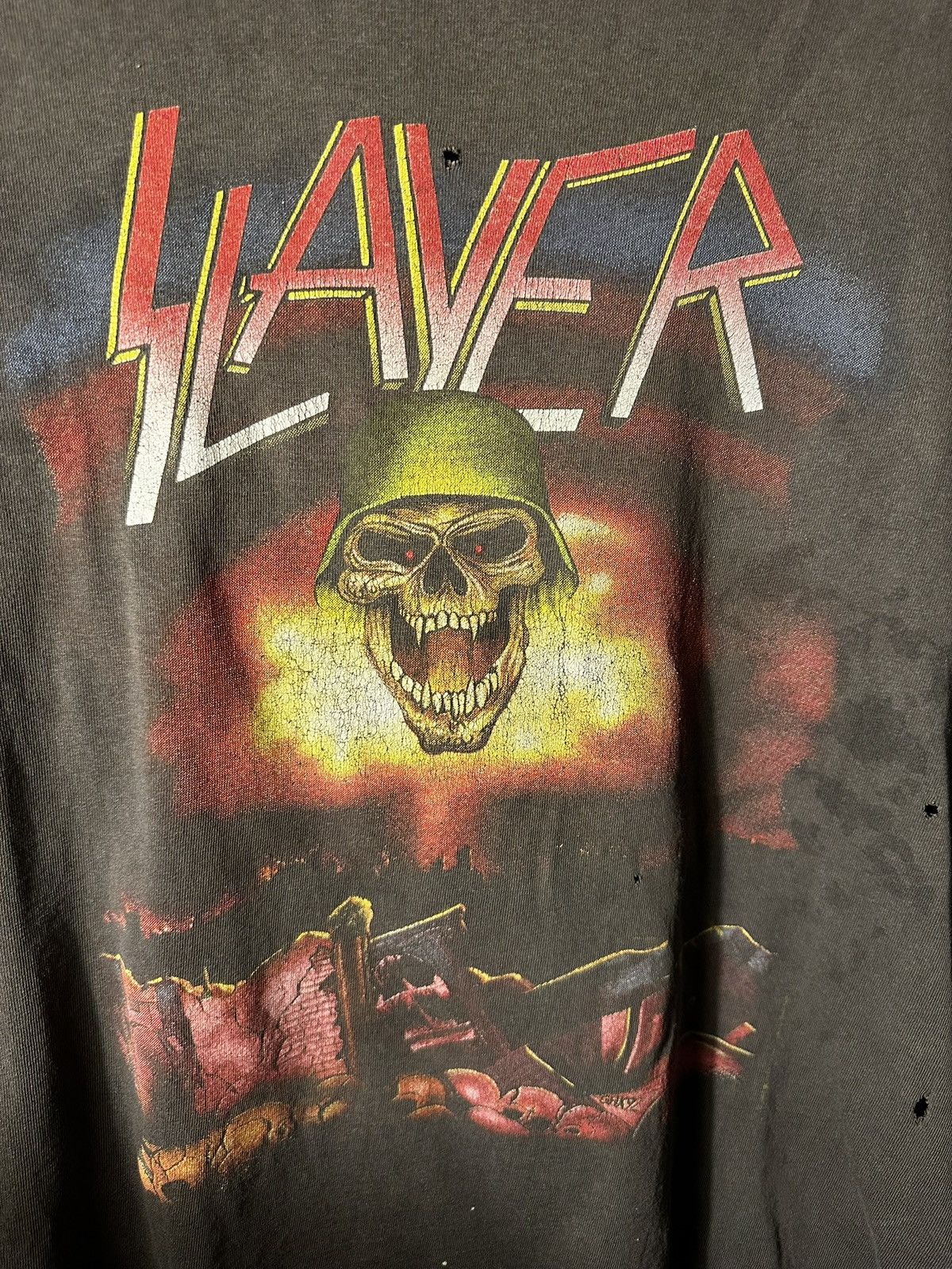 Slayer Vintage 1993 Slayer Tour Tee L Faded Size US L / EU 52-54 / 3 - 4 Thumbnail