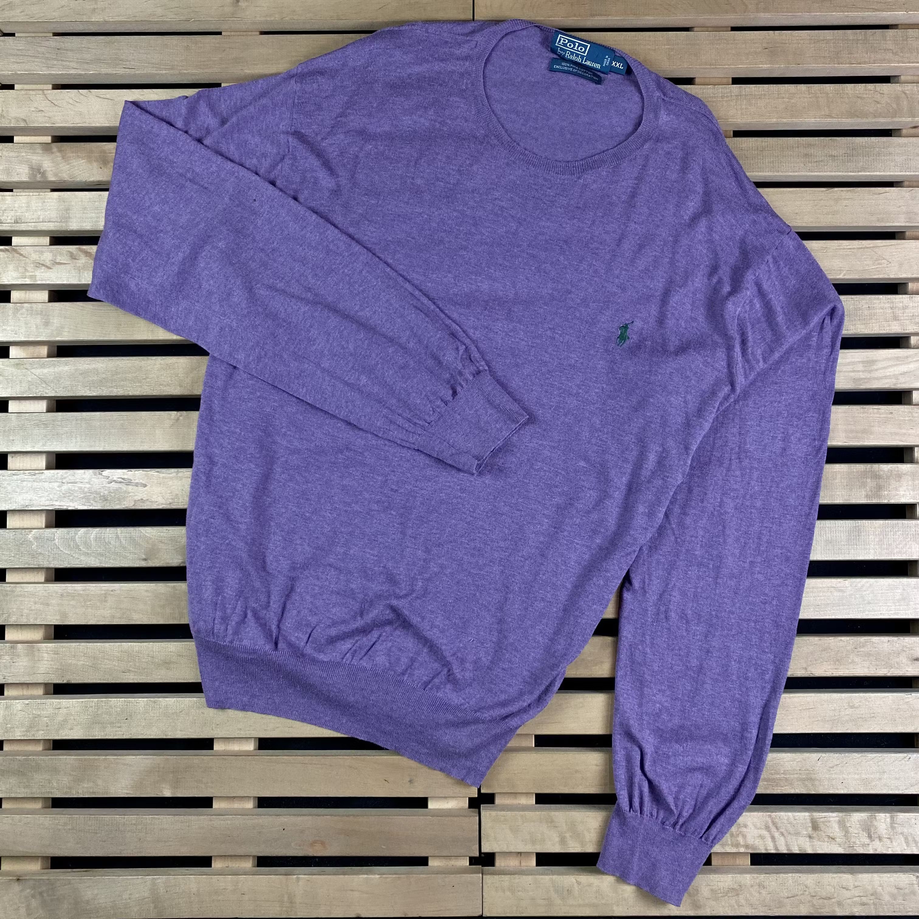 Polo Ralph Lauren × Ralph Lauren × Vintage Men’s Purple Sweater Polo by Ralph Lauren Vintage Size XXL Size US XXL / EU 58 / 5 - 1 Thumbnail