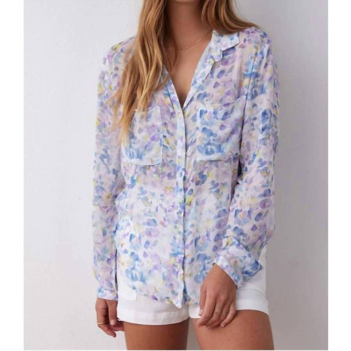 Bella Dahl Hipster Button Down Shirt In Orchid Floral Grailed