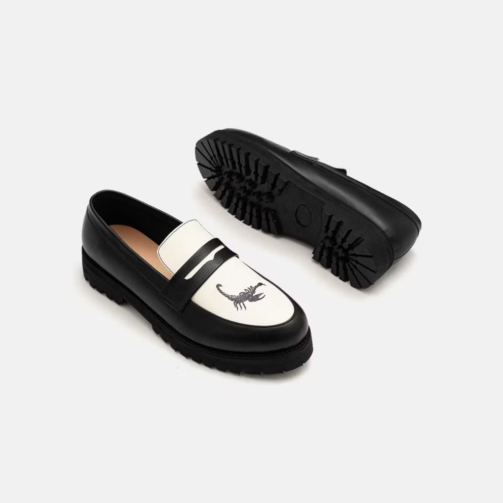 Ivy Crew Aspen Loafer Shoes Leather Black White Size US 10 / EU 43 - 4 Thumbnail
