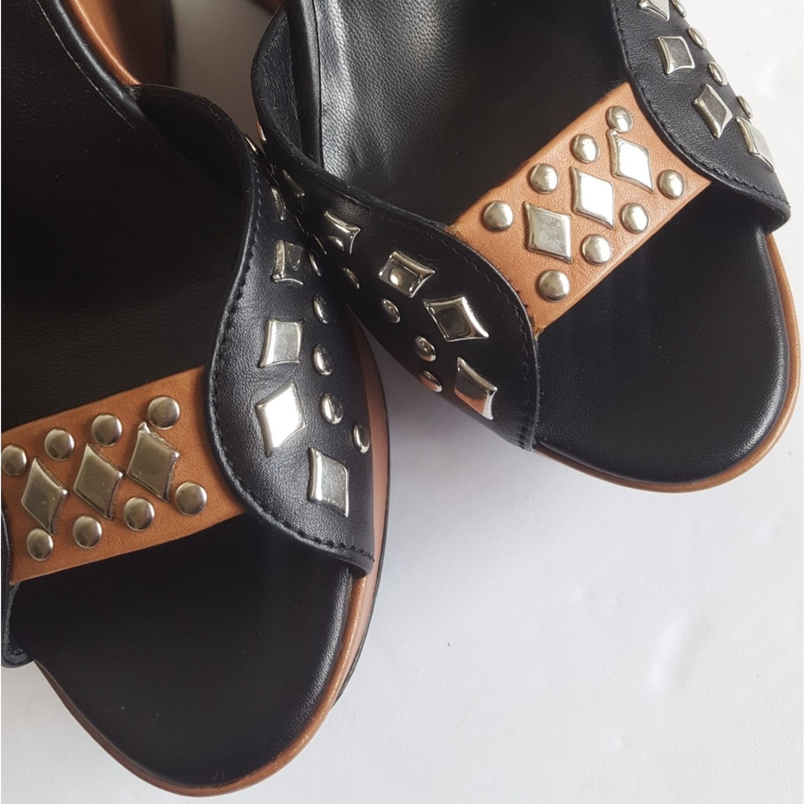 Barbara Bui Barbara Bui Paris Studded Ankle Strap Wedge Platform Leather Size US 6 / IT 36 - 12 Thumbnail