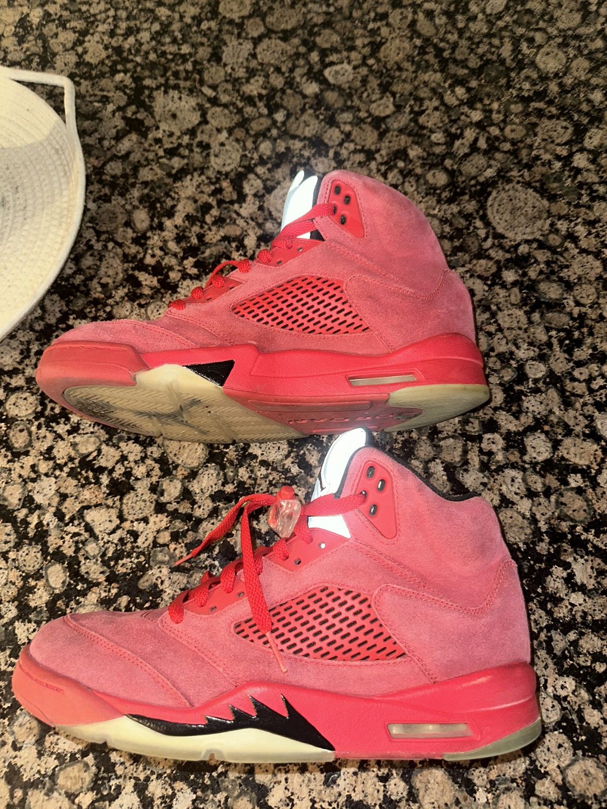 Jordan Brand × Nike Jordan retro 5 Red Suede Size US 9.5 / EU 42-43 - 2 Thumbnail