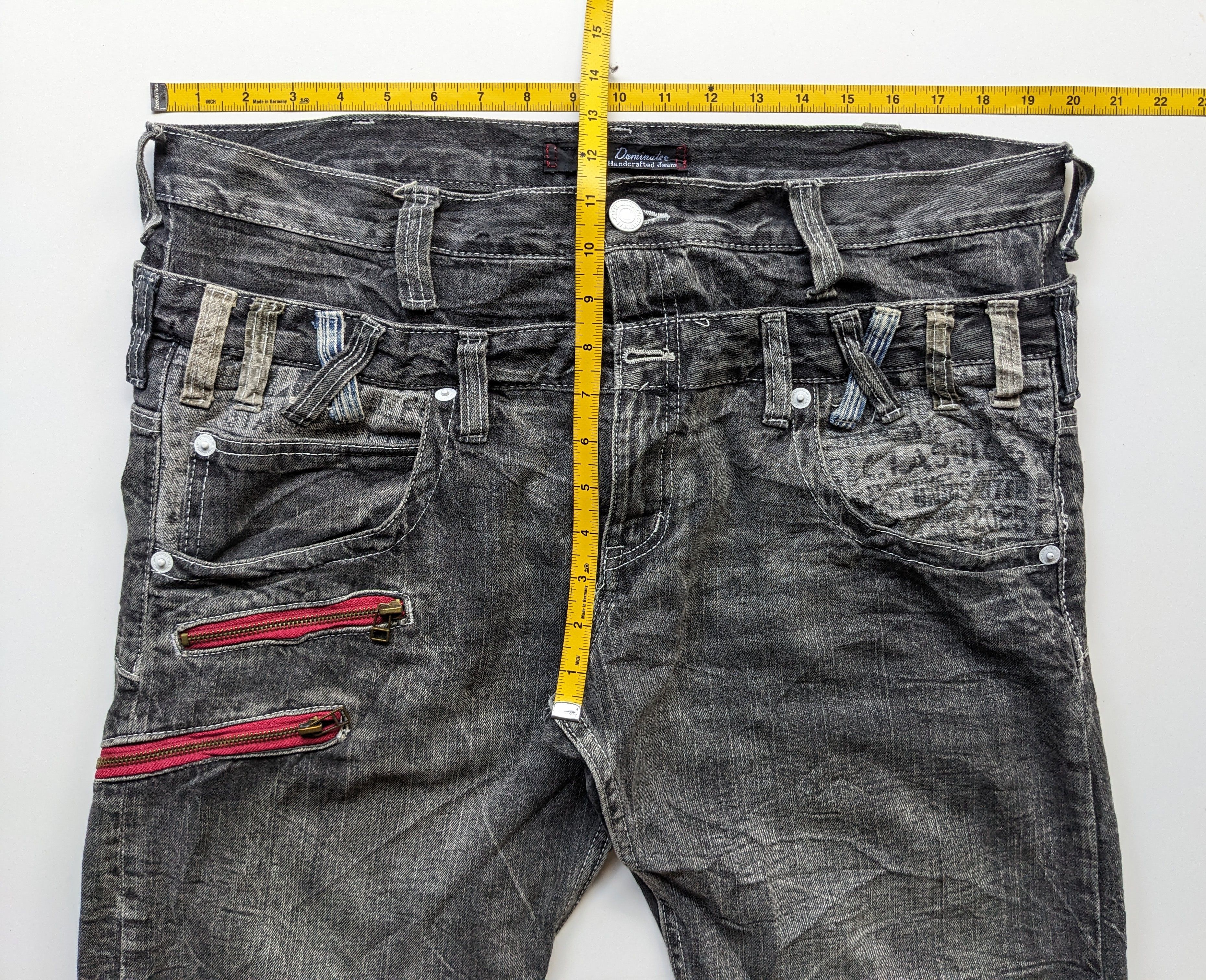 Japanese Brand Dominute handcraft double waist clawmark thunder jean Size US 39 - 9 Thumbnail