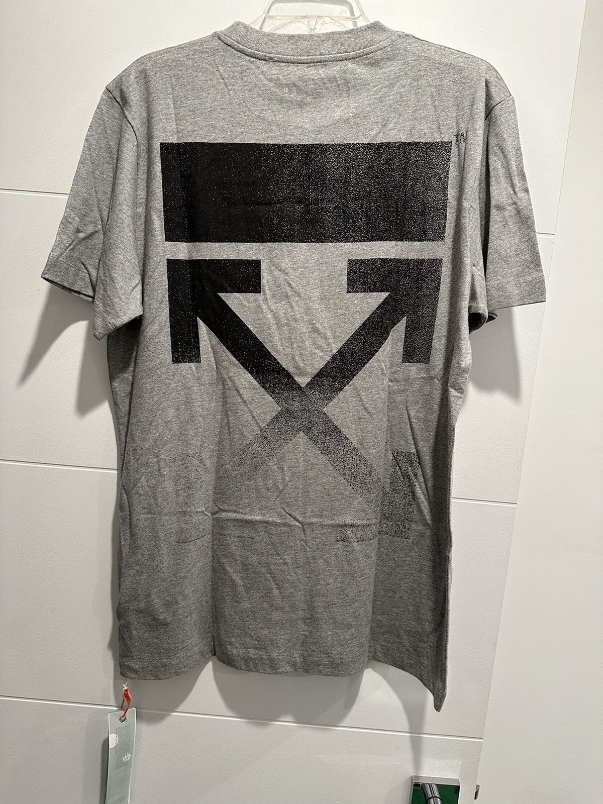 image of Off White Off-White - Degrade Arrow Double Sleeve T-Shirt, Men, White in Grey, Men's (Size Medium)