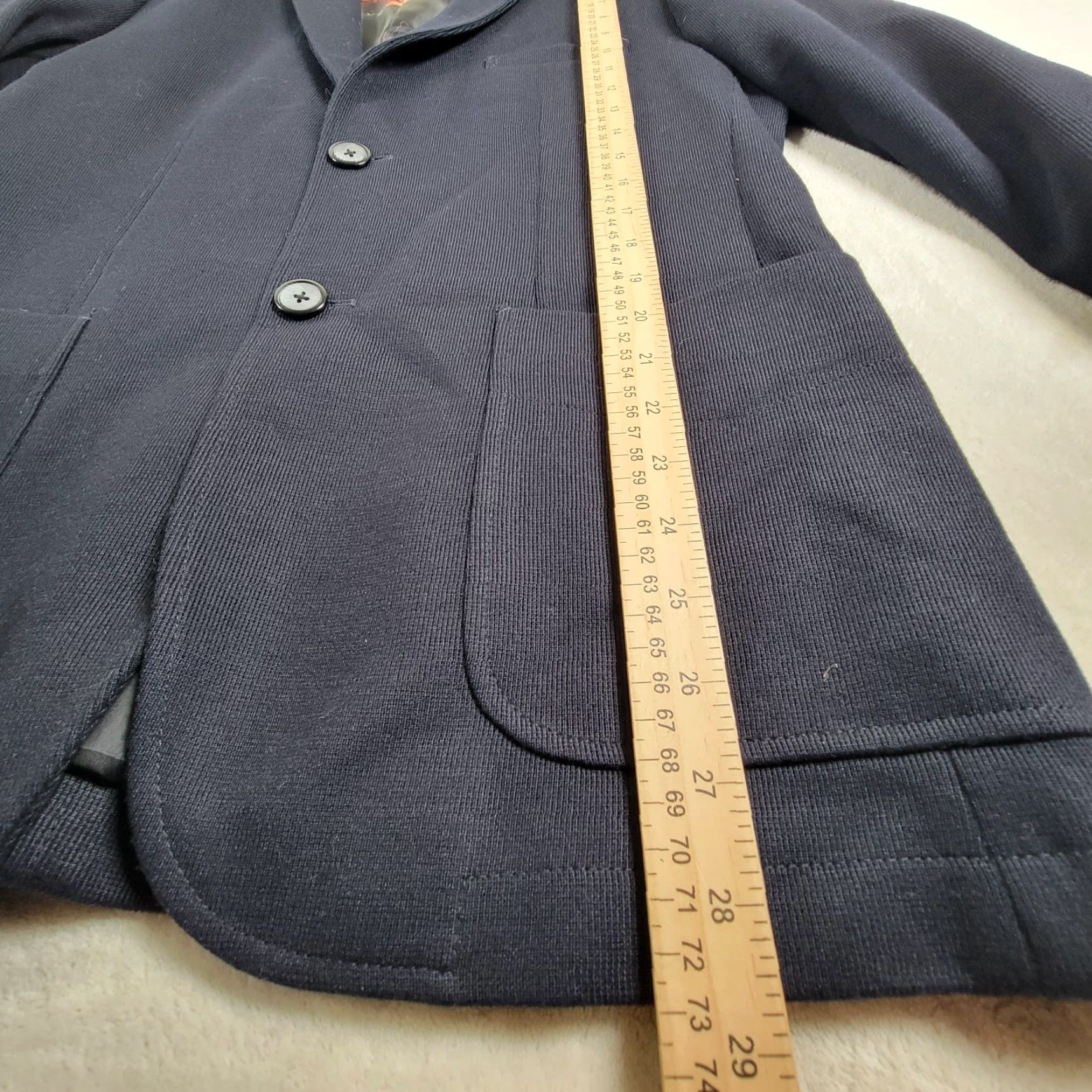 Vintage Civil Society Blazer Jacket Men XL Grey Two-Button Notch Lapel Regular - Knit Unstructured 2 BTN Dry Clean Only Size 40R - 4 Thumbnail