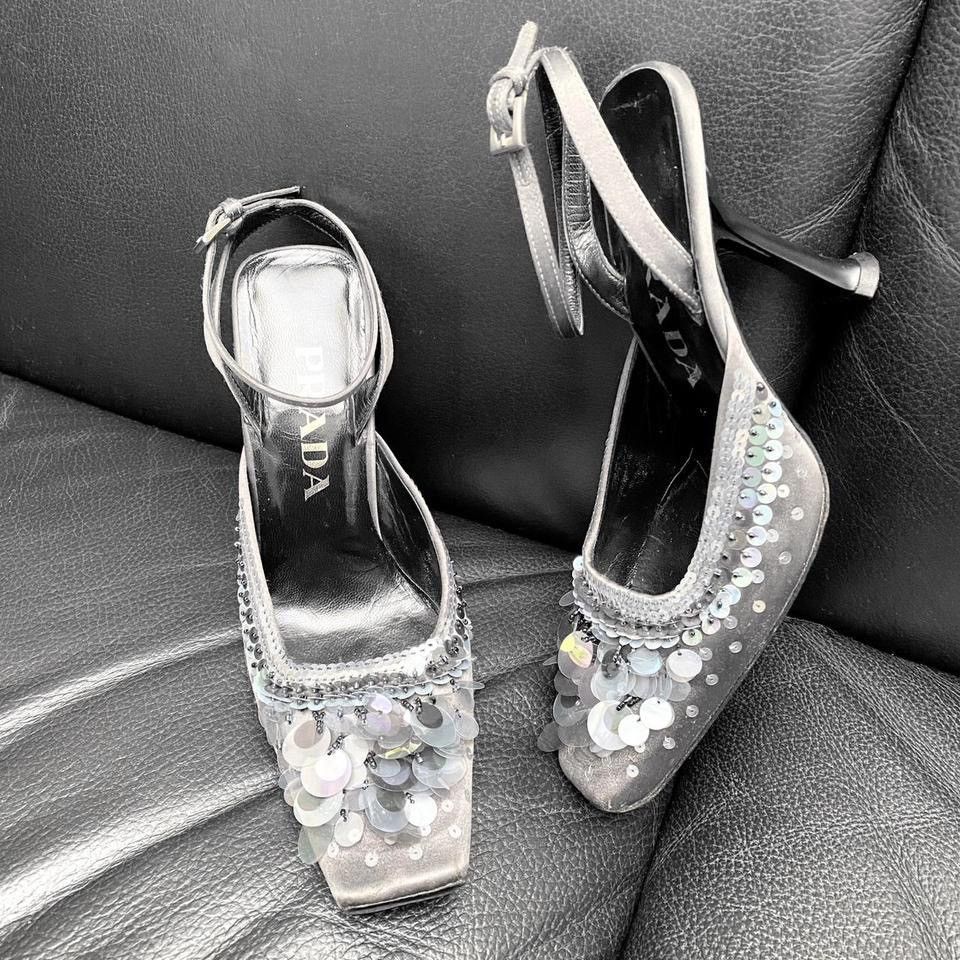 Prada Iconic Prada FW 1999 sequin heel collection Size US 6 / IT 36 - 2 Thumbnail