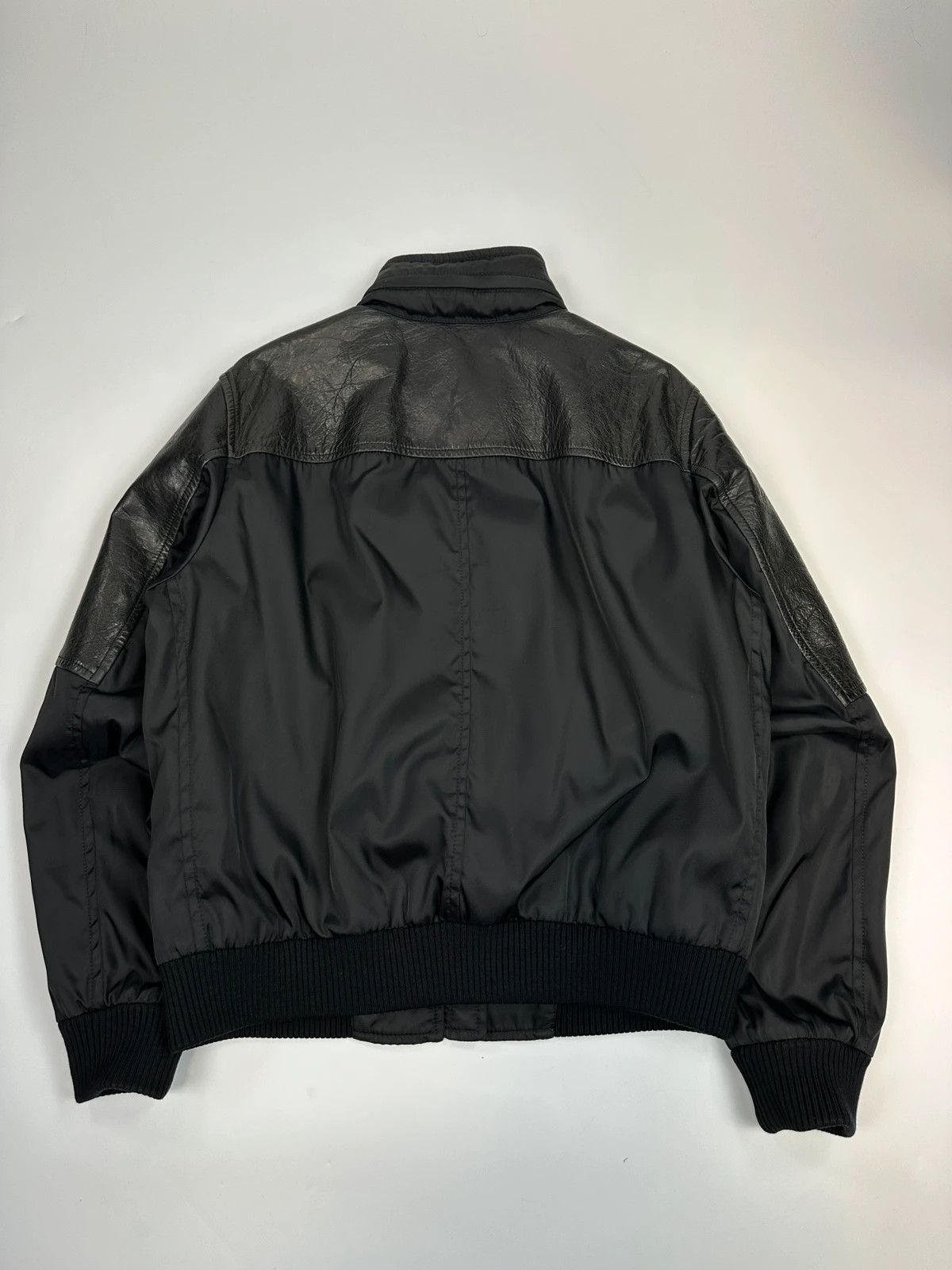 Prada Prada Milano FW09 Black Leather & Nylon Hood Bomber Jacket Size US S / EU 44-46 / 1 - 5 Thumbnail