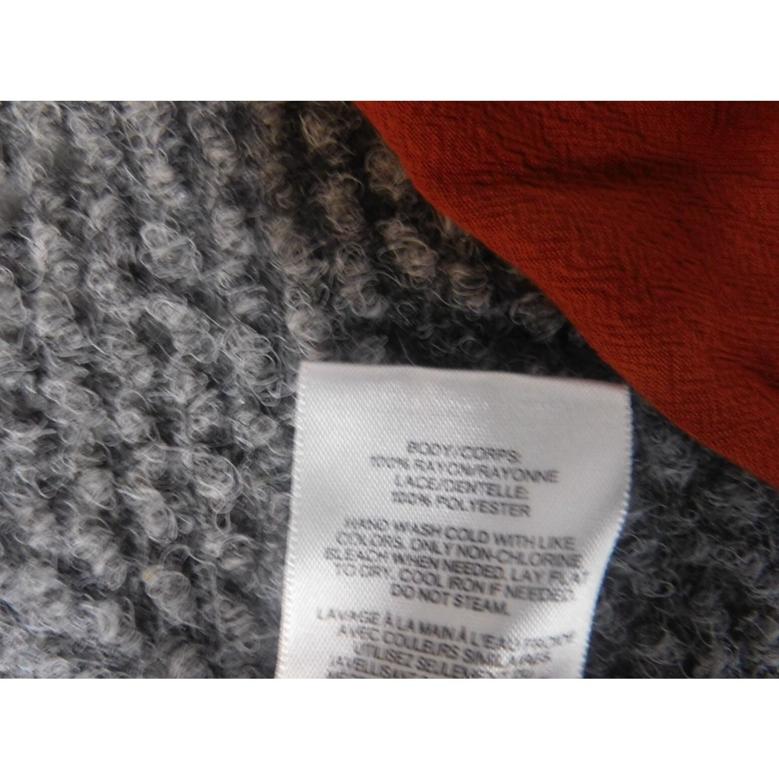 Express Express Blouse Womens Large Orange V-Neck Pullover Top Casual Polyester Classic Size L / US 10 / IT 46 - 7 Thumbnail