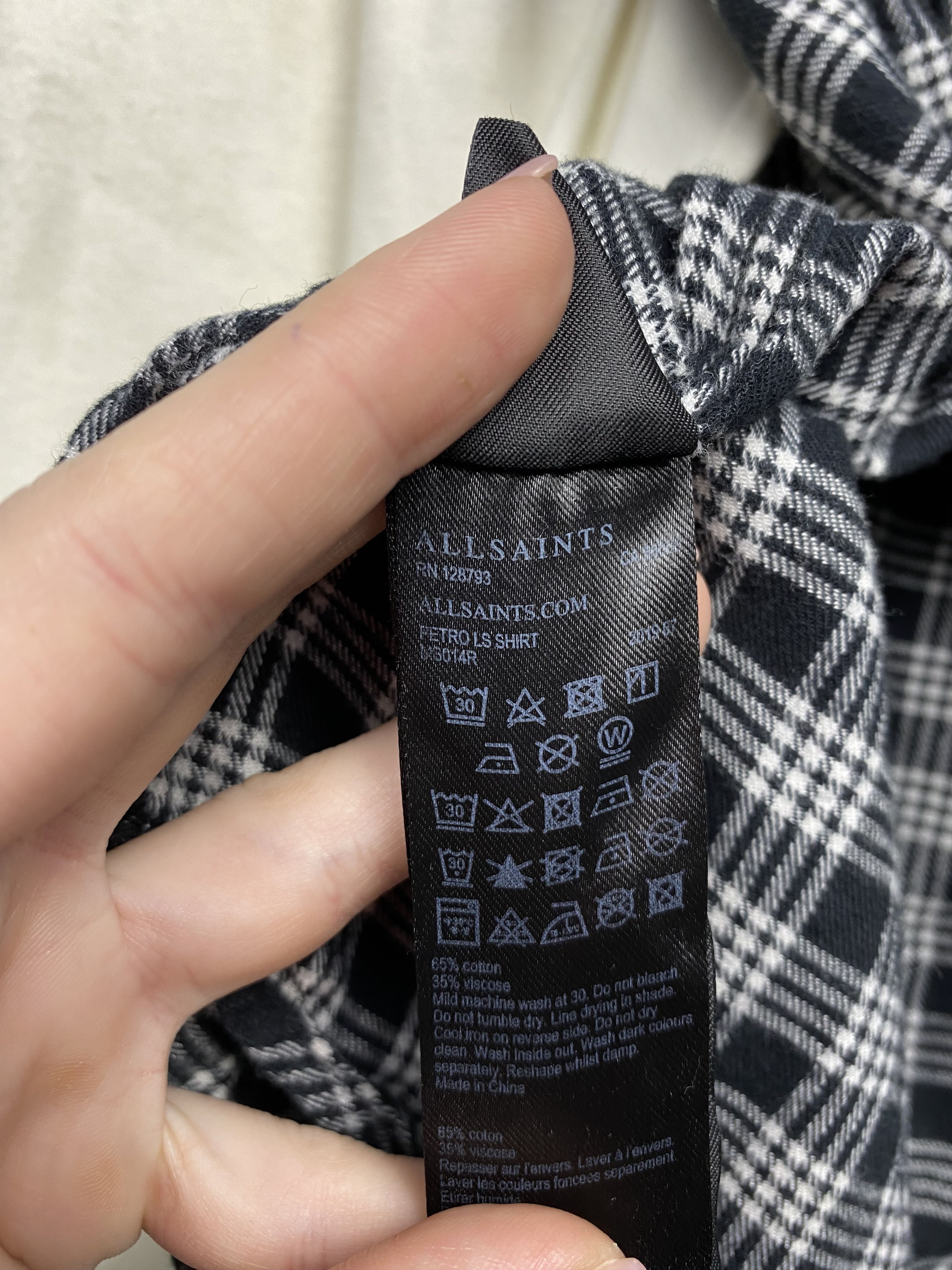 Allsaints Allsaints Mens Fetro Flannel Plaid Shirt Size US S / EU 44-46 / 1 - 5 Thumbnail
