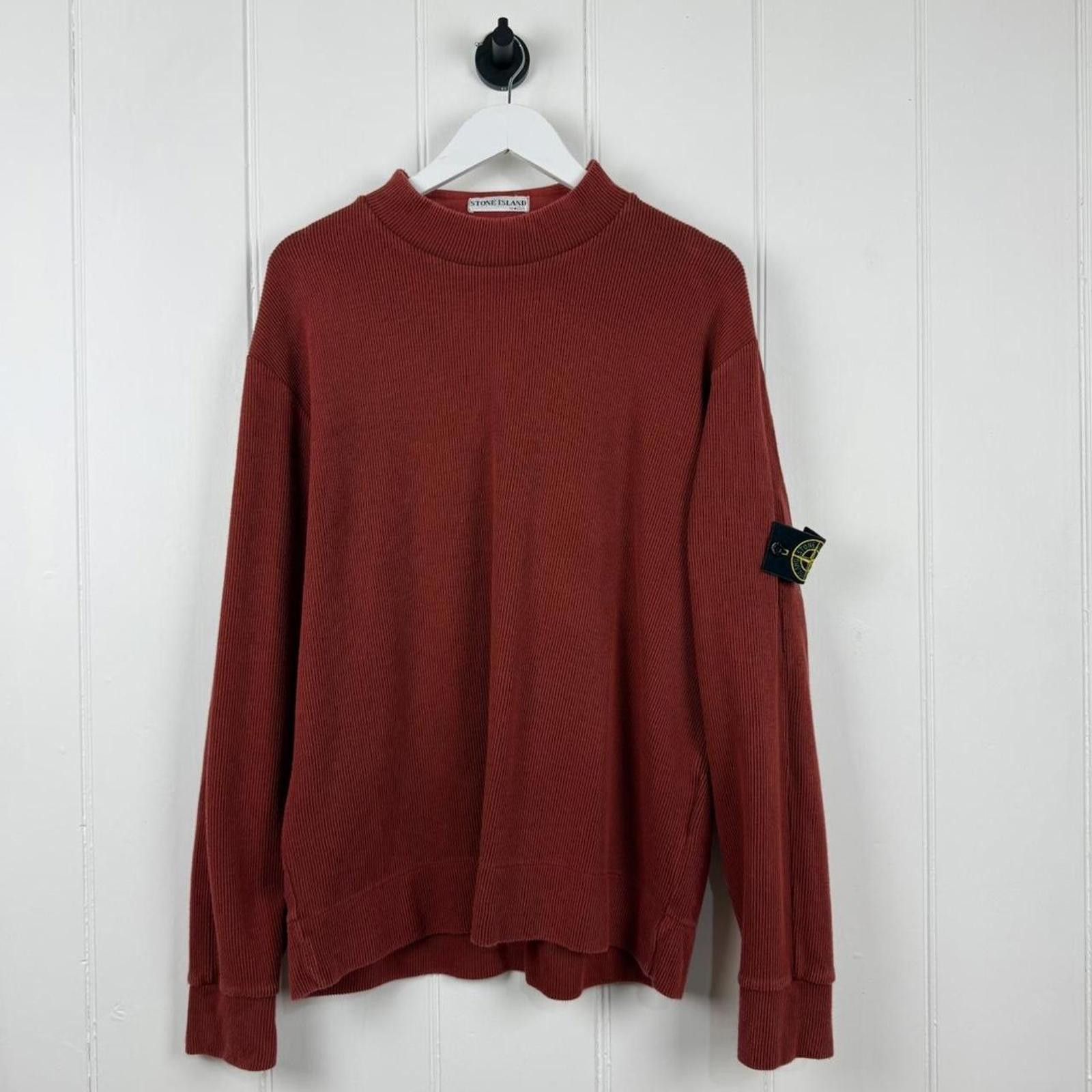 Stone Island Early 2000’s Stone Island Ribbed Cotton Jumper Size US XL / EU 56 / 4 - 1 Thumbnail