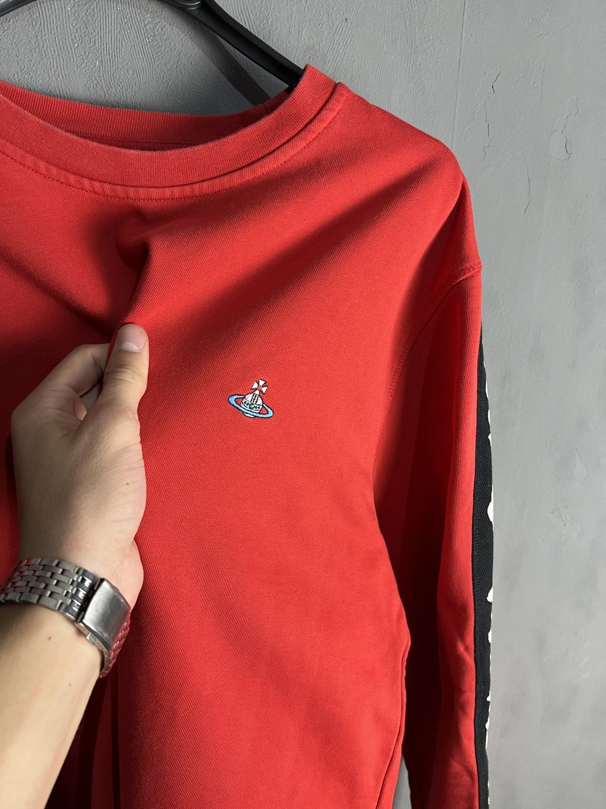 Vivienne Westwood Men's Red Vivienne Westwood Taped Sweatshirt Size US XXL / EU 58 / 5 - 4 Thumbnail