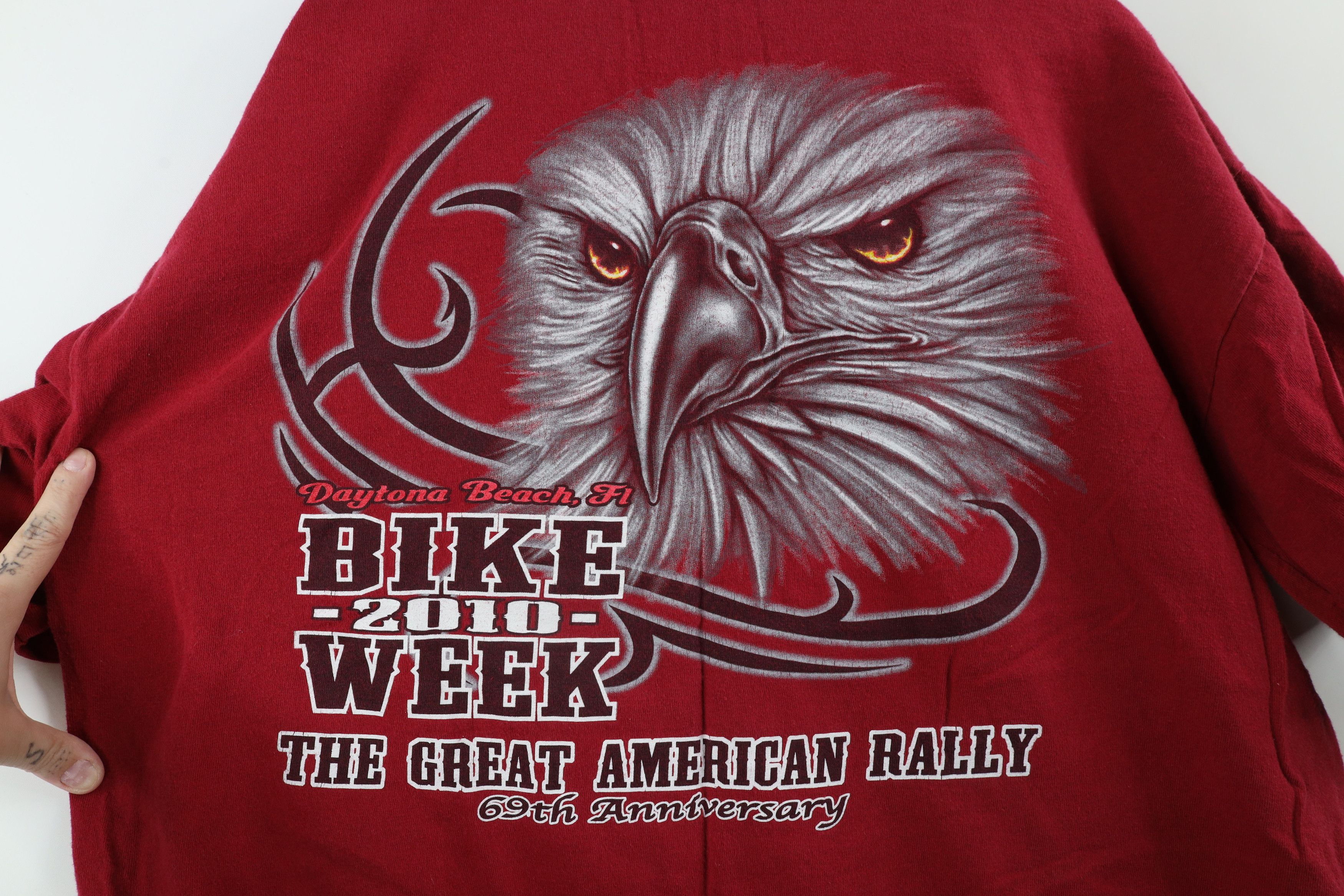 Vintage Vintage Y2K Daytona Beach Bike Week Eagle Tribal T-Shirt Size US XL / EU 56 / 4 - 8 Thumbnail