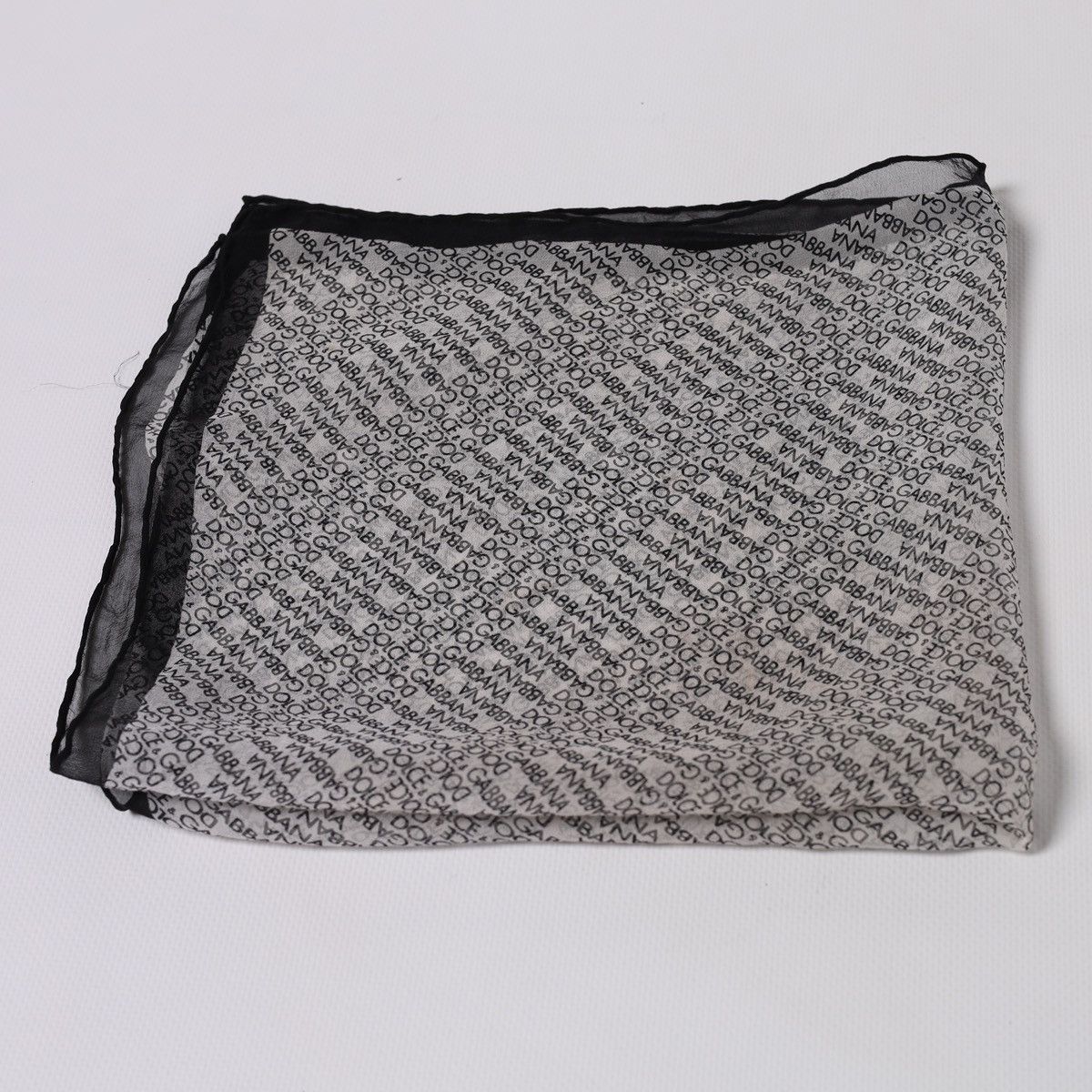 Dolce & Gabbana Dolce Gabbana Silk Small Scarf Bag Hair Grey Monogram Logo Size ONE SIZE - 9 Thumbnail