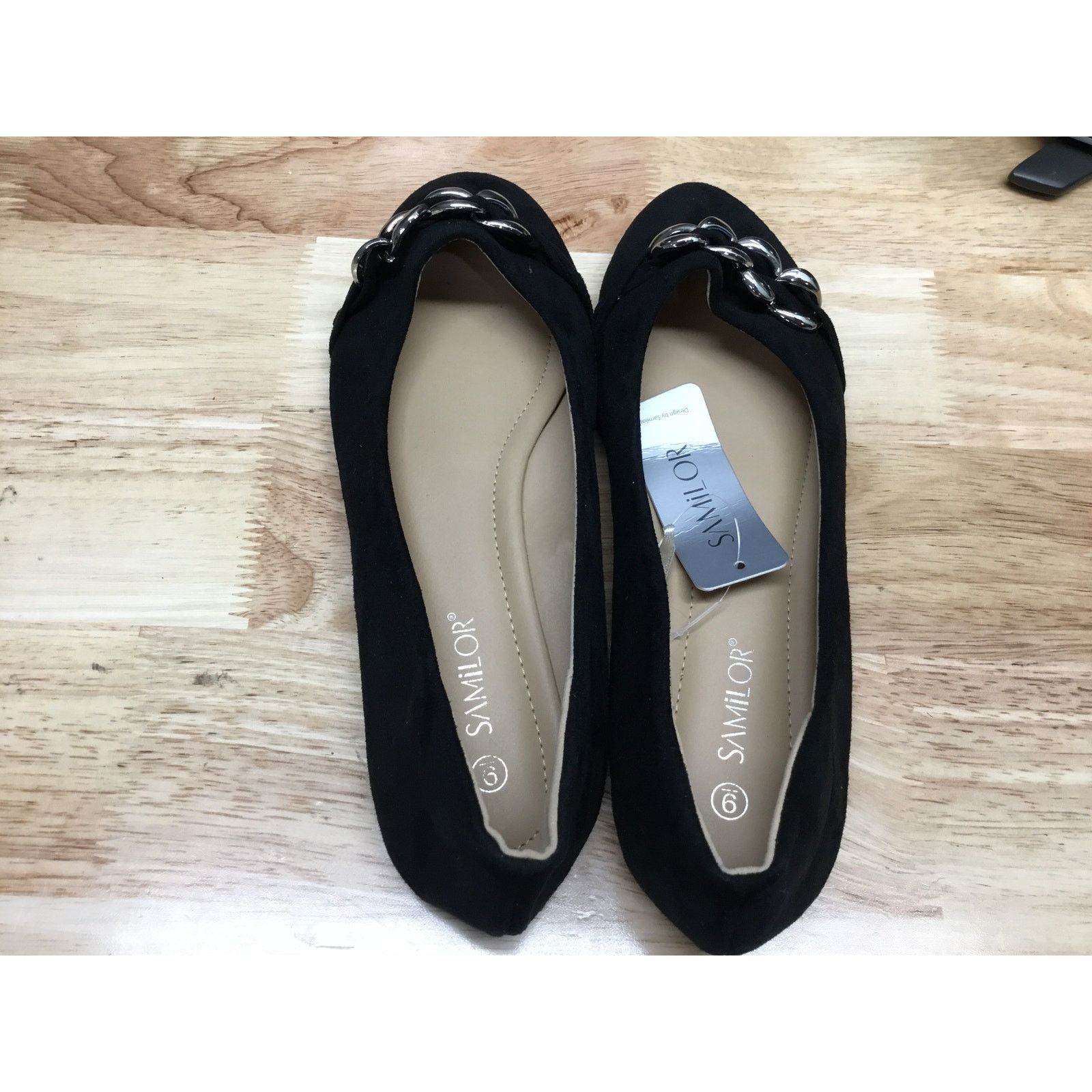The Unbranded Brand Samilor Women's 9 Black Suede Slip-On Casual Ballet Flats Size US 9 / IT 39 - 4 Thumbnail