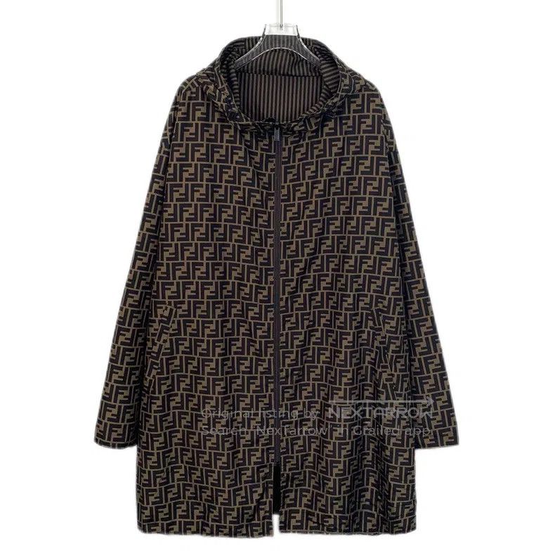 Fendi Fendi Brown logo lettering full print double-sided wear ho Size US M / EU 48-50 / 2 - 1 Thumbnail