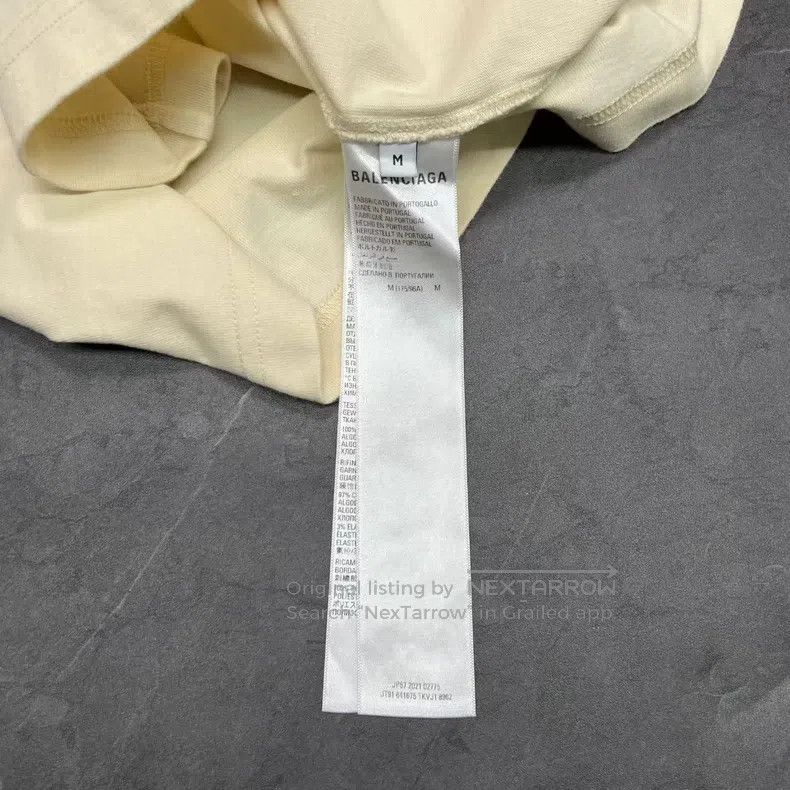 Balenciaga Balenciaga Embroidered Cola Beige Short Sleeve Size US M / EU 48-50 / 2 - 6 Thumbnail