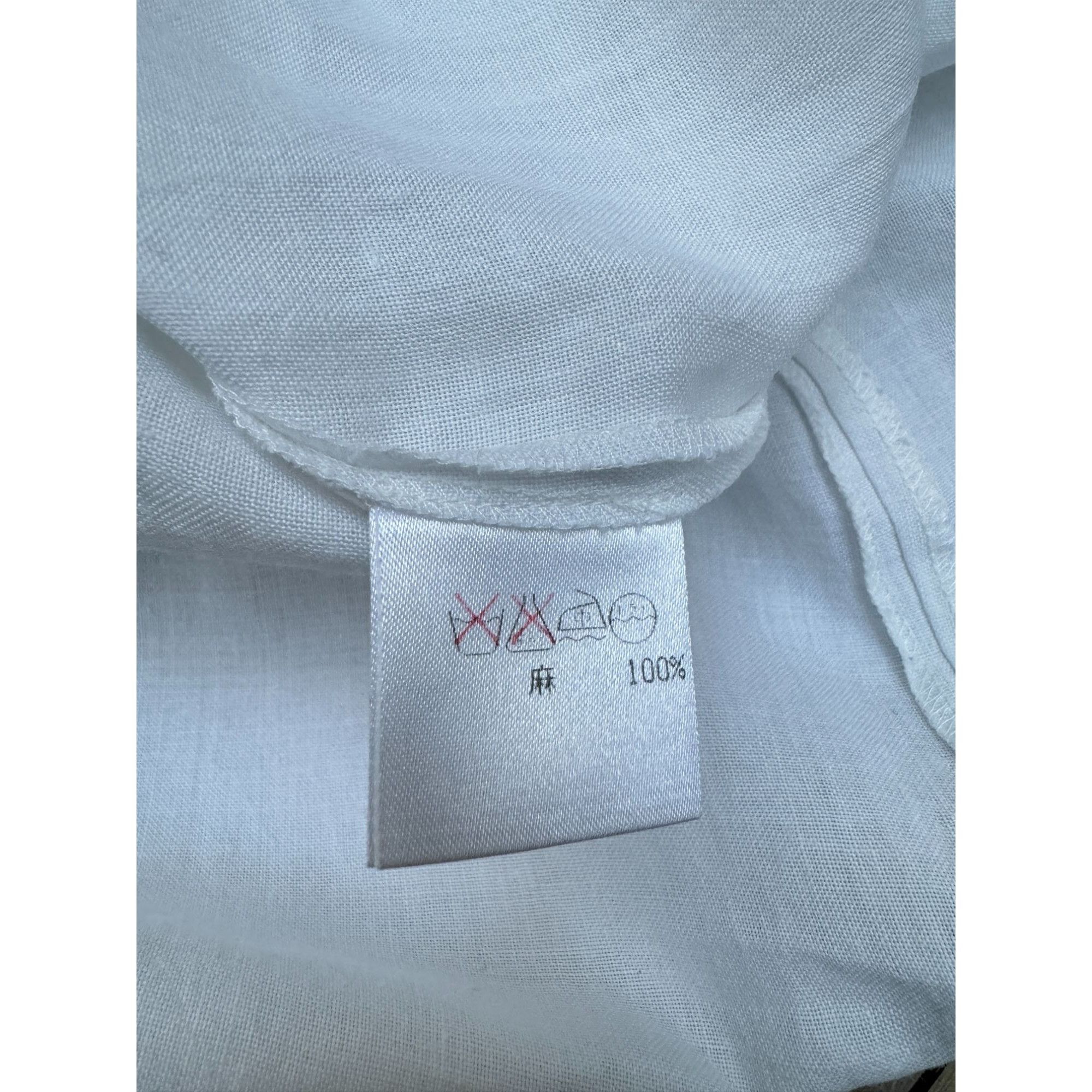 Issey Miyake White Linen Elongated Dress Size L / US 10 / IT 46 - 6 Thumbnail