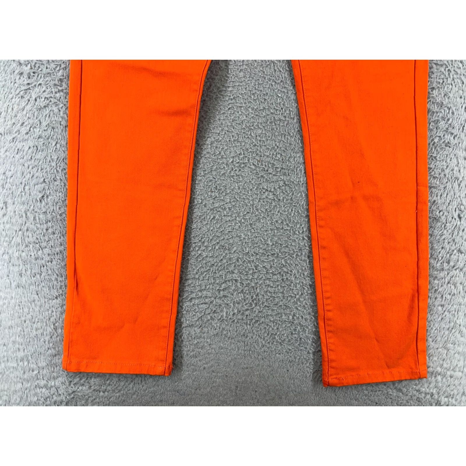 Vintage Matchstick Womens Jeans 30 Orange Straight Denim 5-Pocket Regular Rise Mid Cotton Blend Stretch Size 30" / US 8 / IT 44 - 6 Thumbnail