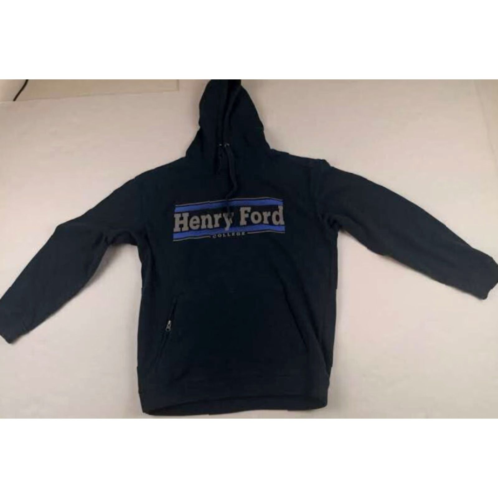 Ford Henry Ford College Blue Medium Pullover Hooded Sweatshirt Men M Blue College Hooded Pullover Sweatshirt Size US M / EU 48-50 / 2 - 2 Thumbnail