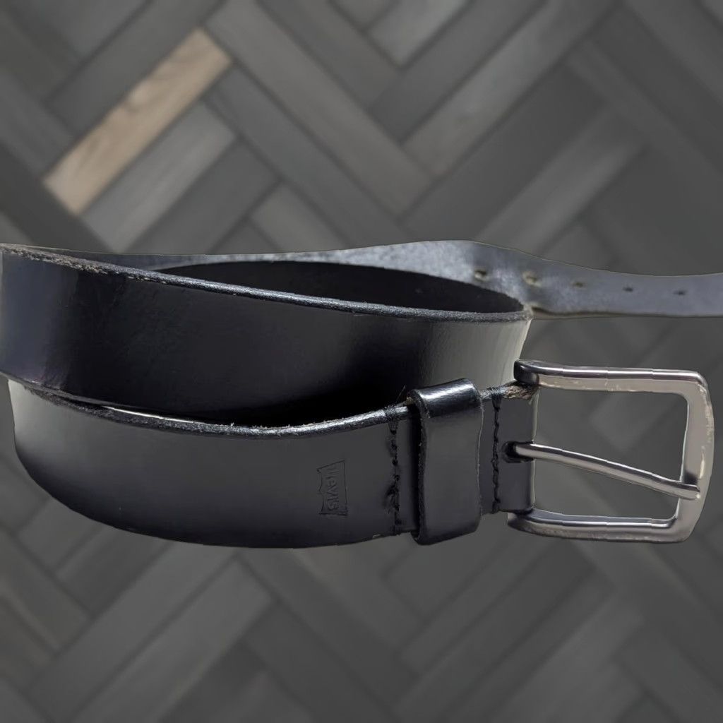 Levi's VINTAGE LEVI'S belt Leather Cowhide 40 black Men Size 40 Size 40 - 1 Thumbnail