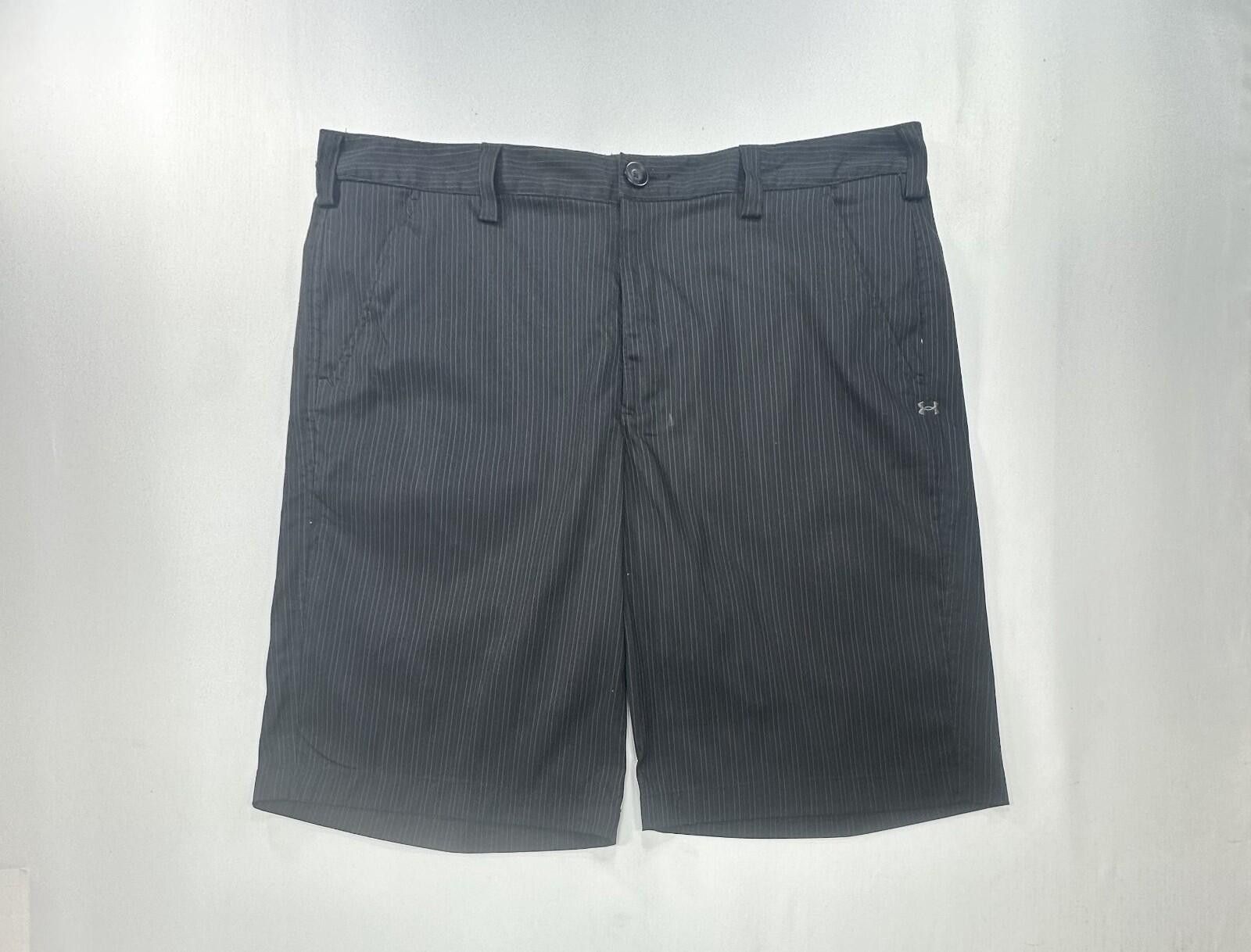 Under Armour Under Armour Flat Front Pinstripe Chino Shorts Mens Black 38 Size US 38 / EU 54 - 1 Thumbnail