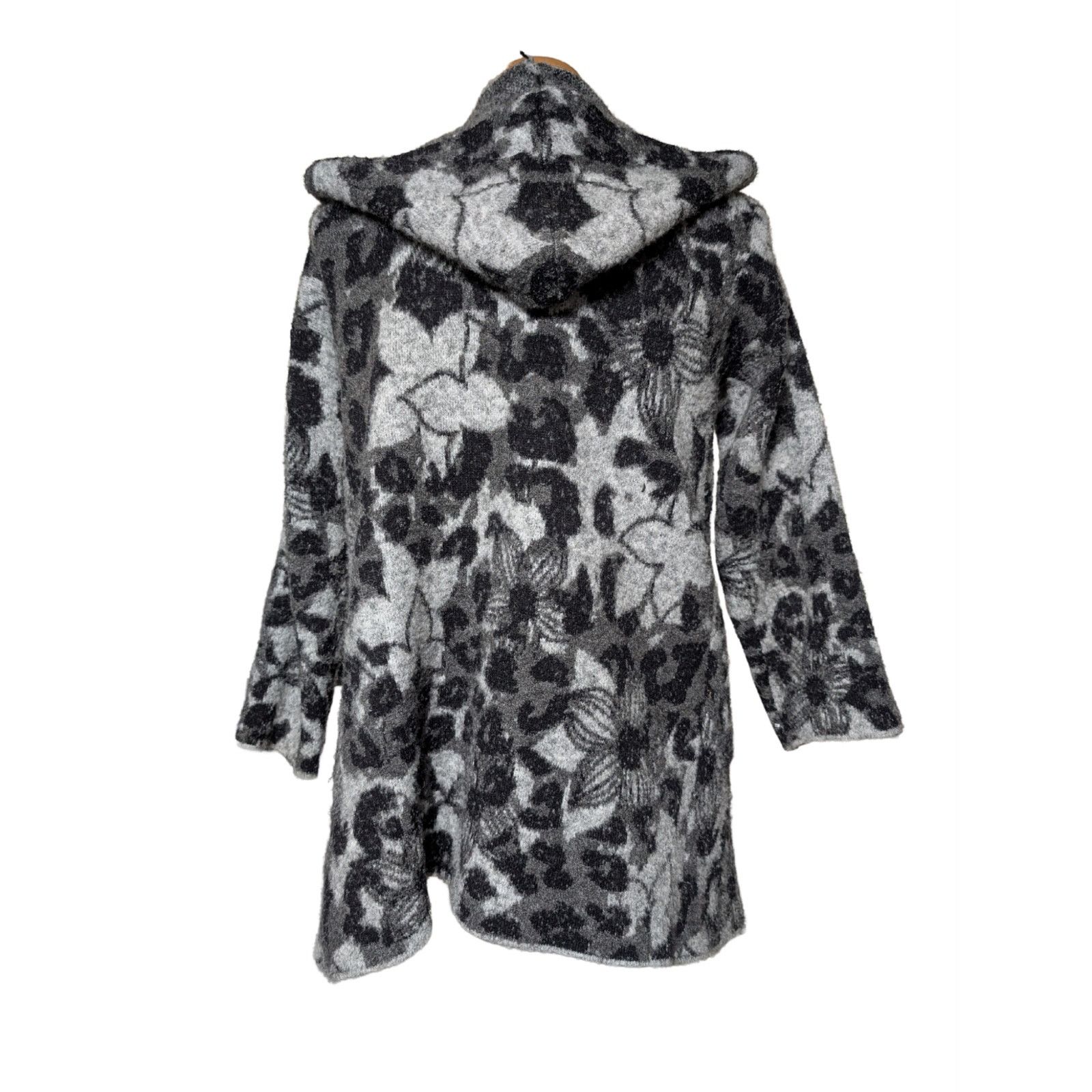 Anthropologie Anthropologie Maribeth Floral Hooded Cardigan Grey Women’s M Size M / US 6-8 / IT 42-44 - 3 Thumbnail