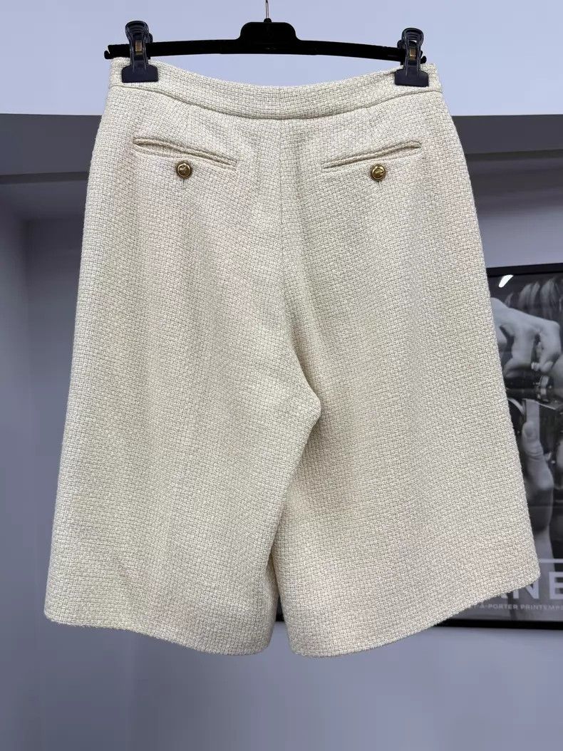 Gucci Gucci Beige braided shorts Size 26" / US 2 / IT 38 - 3 Thumbnail