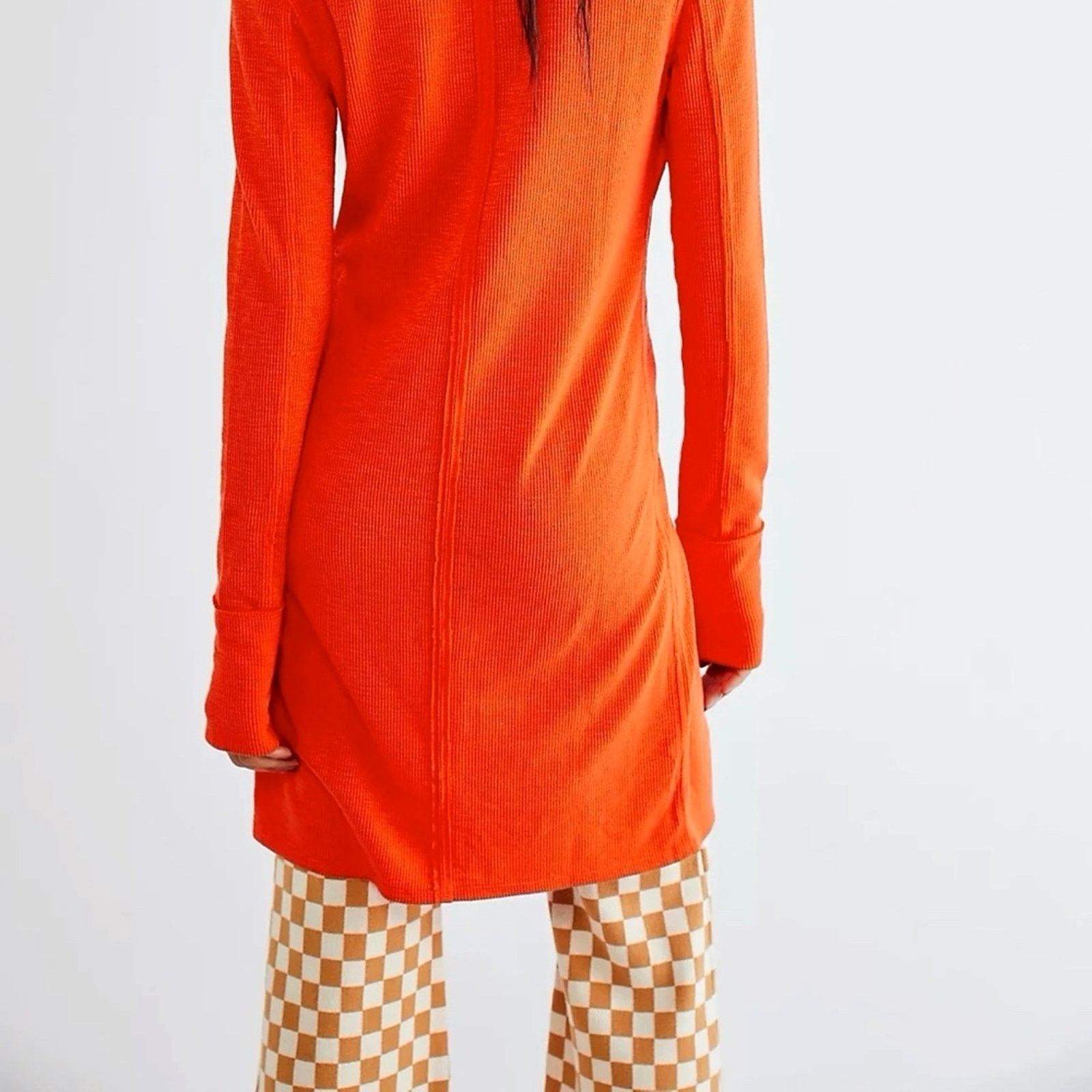 Free People Free People Gia Cardigan Neon Orange XS (fits like a S/M) Size XS / US 0-2 / IT 36-38 - 6 Thumbnail