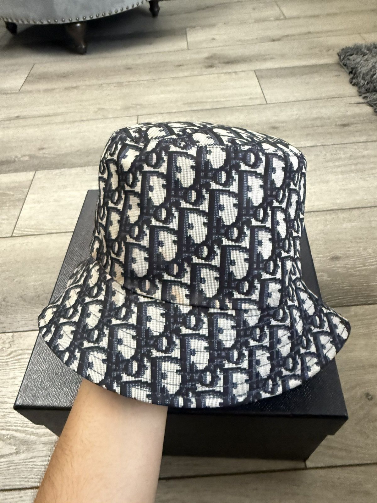 Christian Dior Monsieur Christian Dior Monsieur Diorissimo Reversible Bucket Hat Size ONE SIZE - 12 Thumbnail