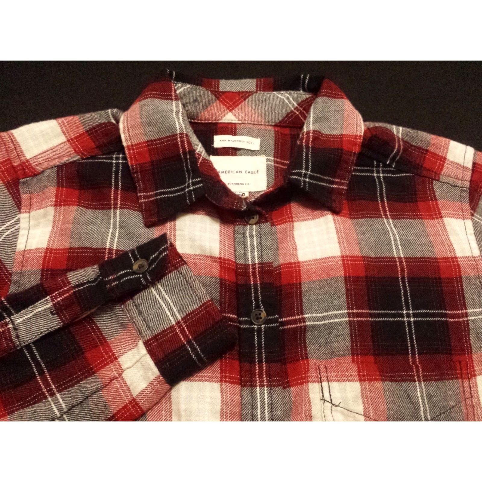 American Eagle Outfitters American Eagle Outfitters Shirt XS Multicolor Plaid Long Sleeve Button-Front Womens XS Size XS / US 0-2 / IT 36-38 - 2 Thumbnail