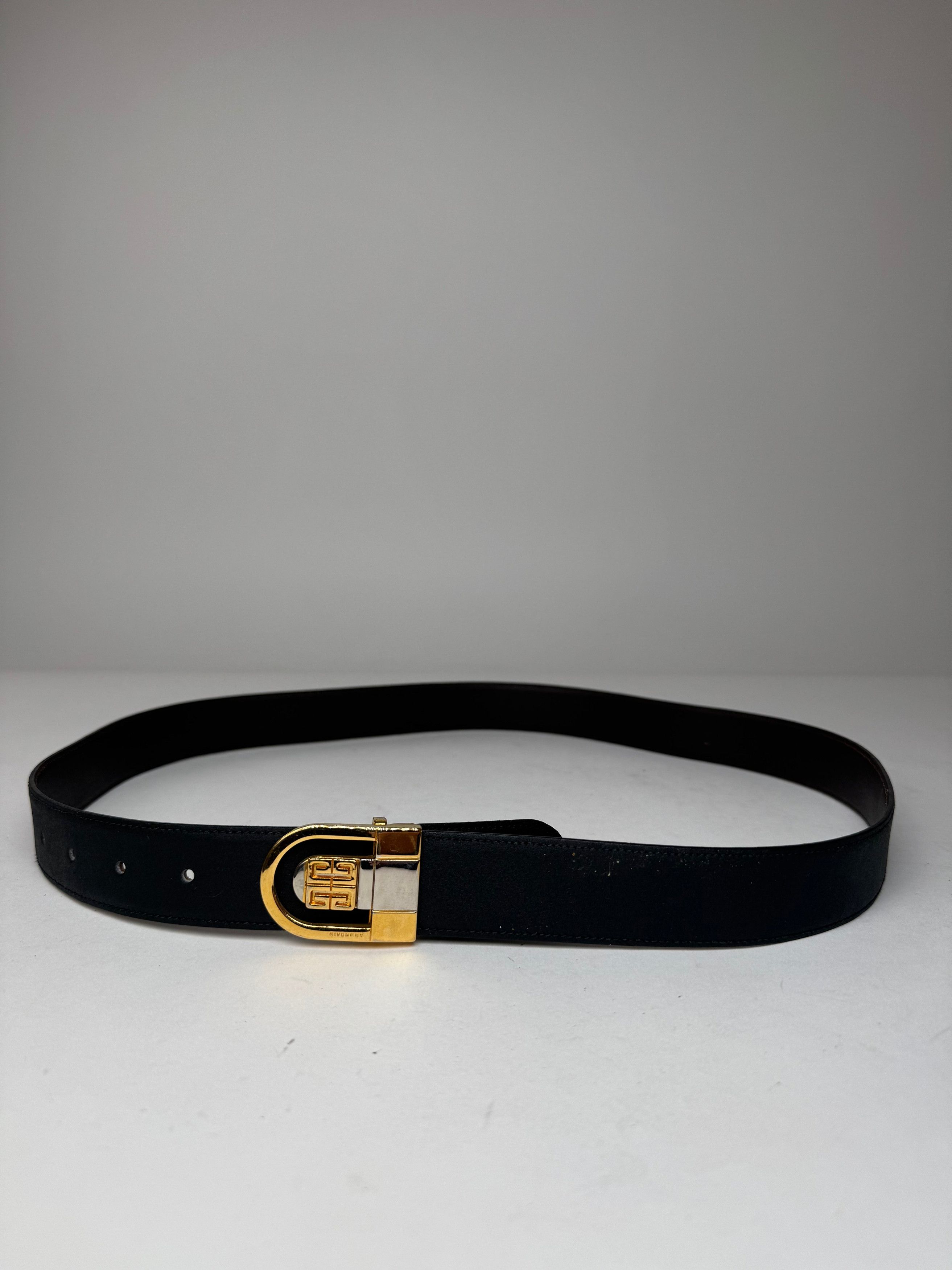 Givenchy Vintage Leather Belt Black Size ONE SIZE - 1 Thumbnail