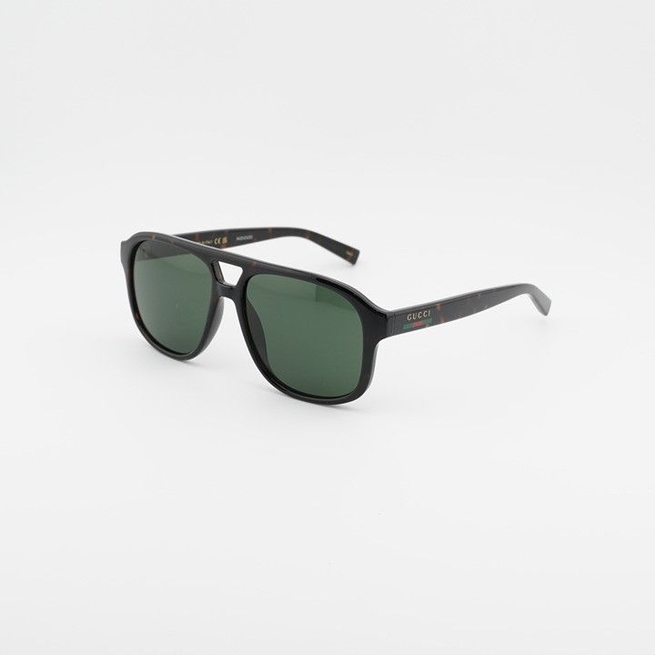 Gucci Gucci GG1856S 002 Sunglasses Dark Havana Aviator Frame Size ONE SIZE - 1 Thumbnail