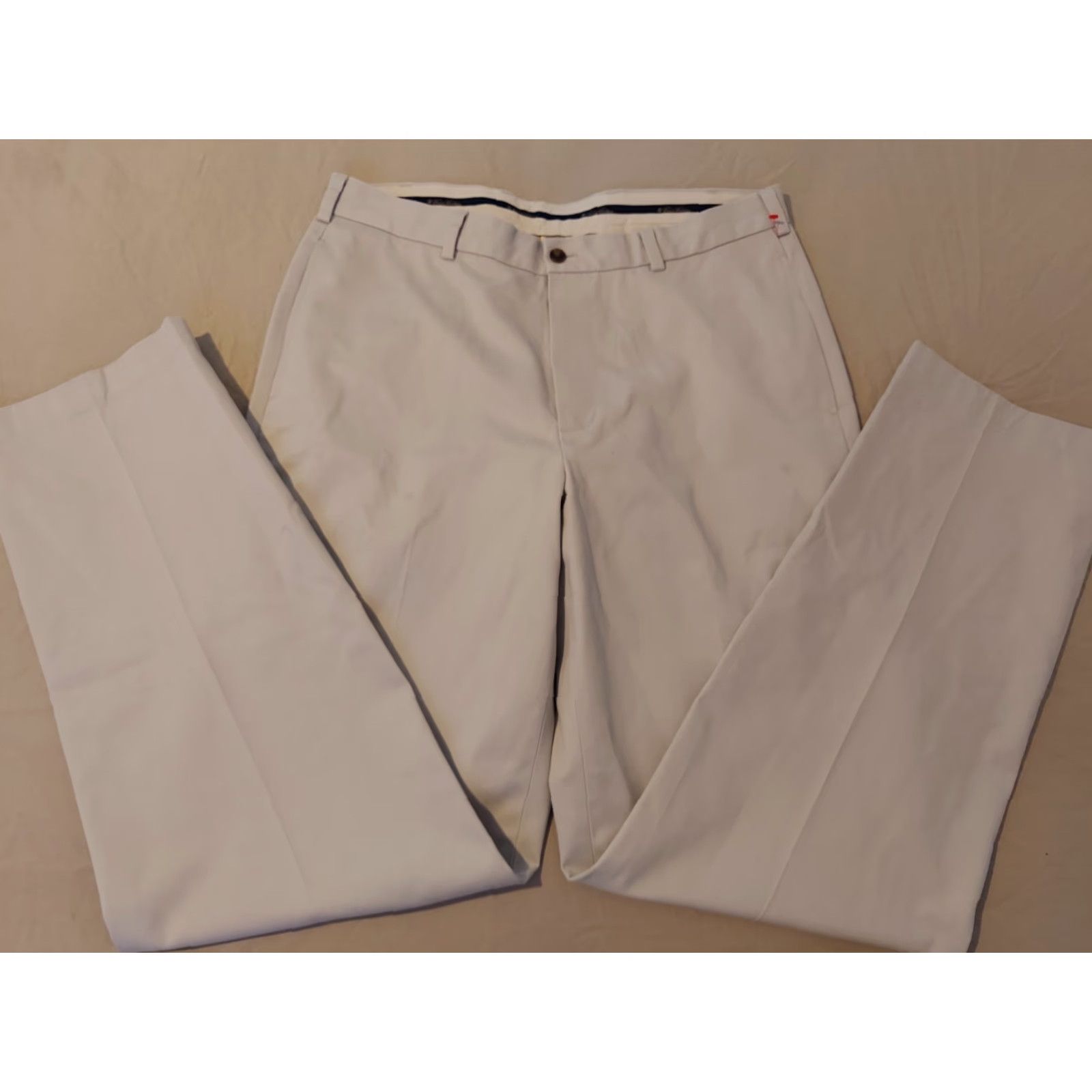 Brooks Brothers Brooks Brothers Pants Chino 36x34 Men's Beige Cotton Flat Front Regular Straight Slant Pockets Size US 36 / EU 52 - 2 Thumbnail