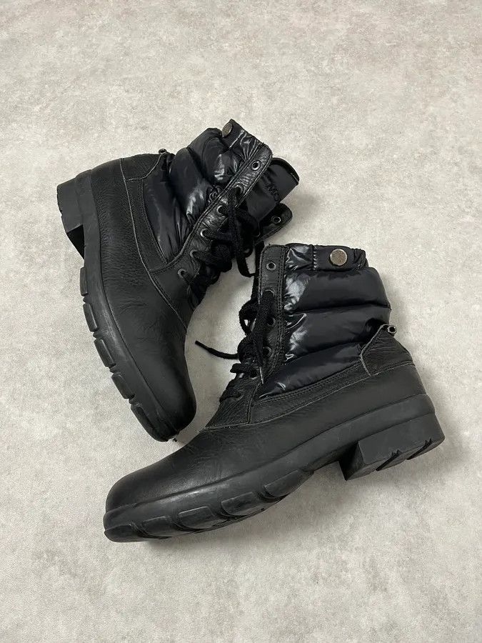 Moncler 2000s Moncler Black Leather Puffer Boots Size US 9 / EU 42 - 5 Thumbnail