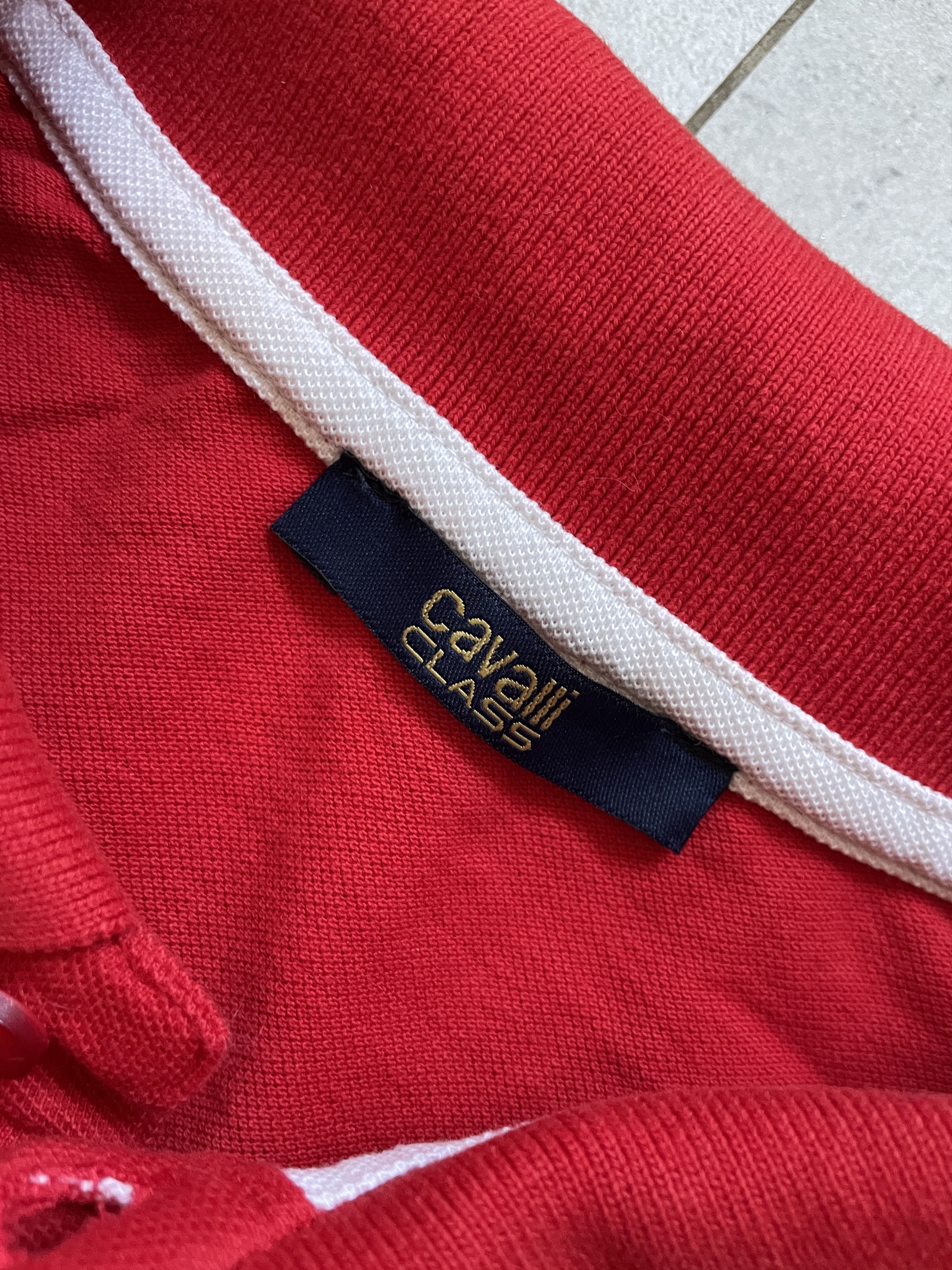 Roberto Cavalli ROBERTO CAVALLI CLASS SLIM FIT RED POLO TSHIRT Size US M / EU 48-50 / 2 - 3 Thumbnail