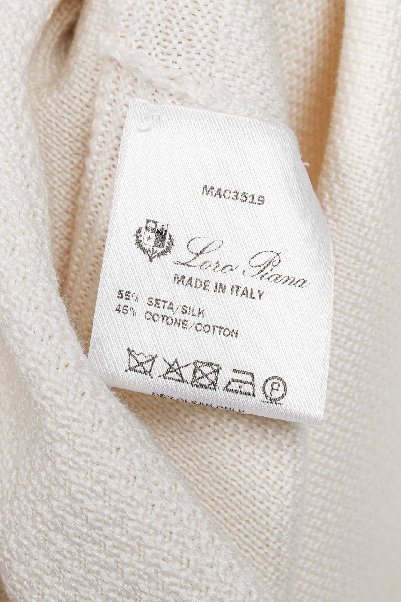 Loro Piana Loro Piana Ivory Silk & Cotton Textured Knit Dress Size M / US 6-8 / IT 42-44 - 8 Thumbnail