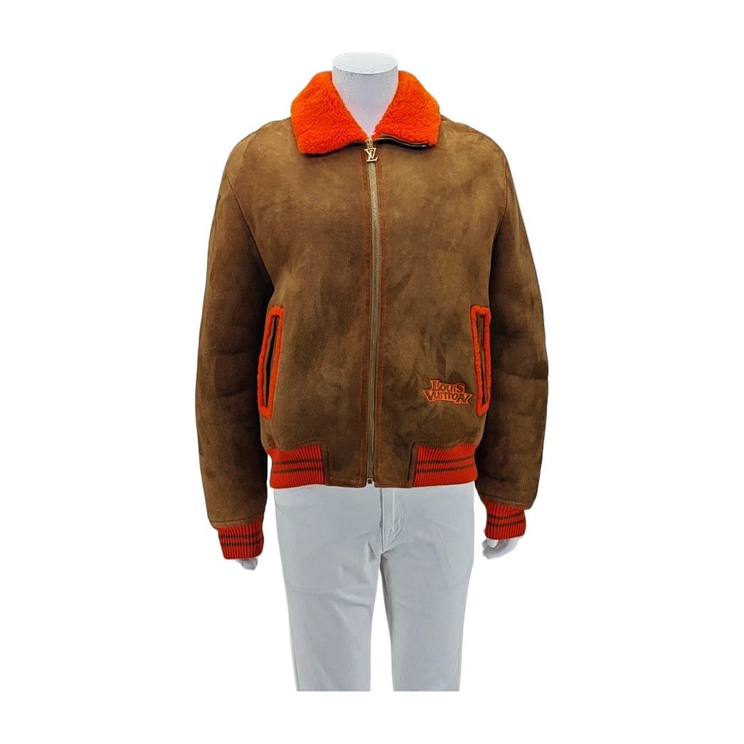 Louis Vuitton Louis Vuitton Brown Shearling Leather Jacket Size L Size US L / EU 52-54 / 3 - 1 Thumbnail