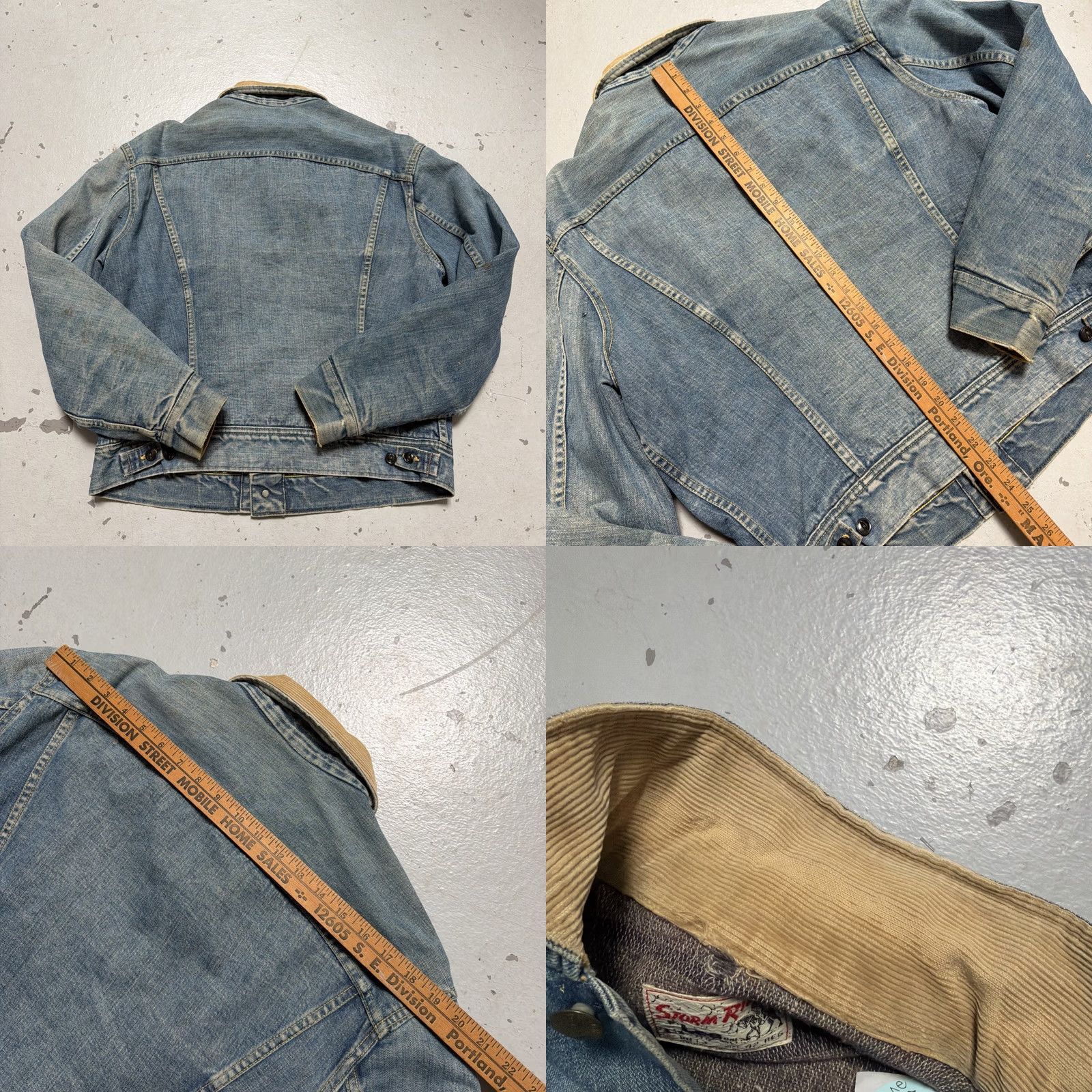 Lee Vintage Lee Storm Rider 101 LJ Lined Trucker Denim Ranch Barn Jacket USA 42 Size US XS / EU 42 / 0 - 9 Thumbnail