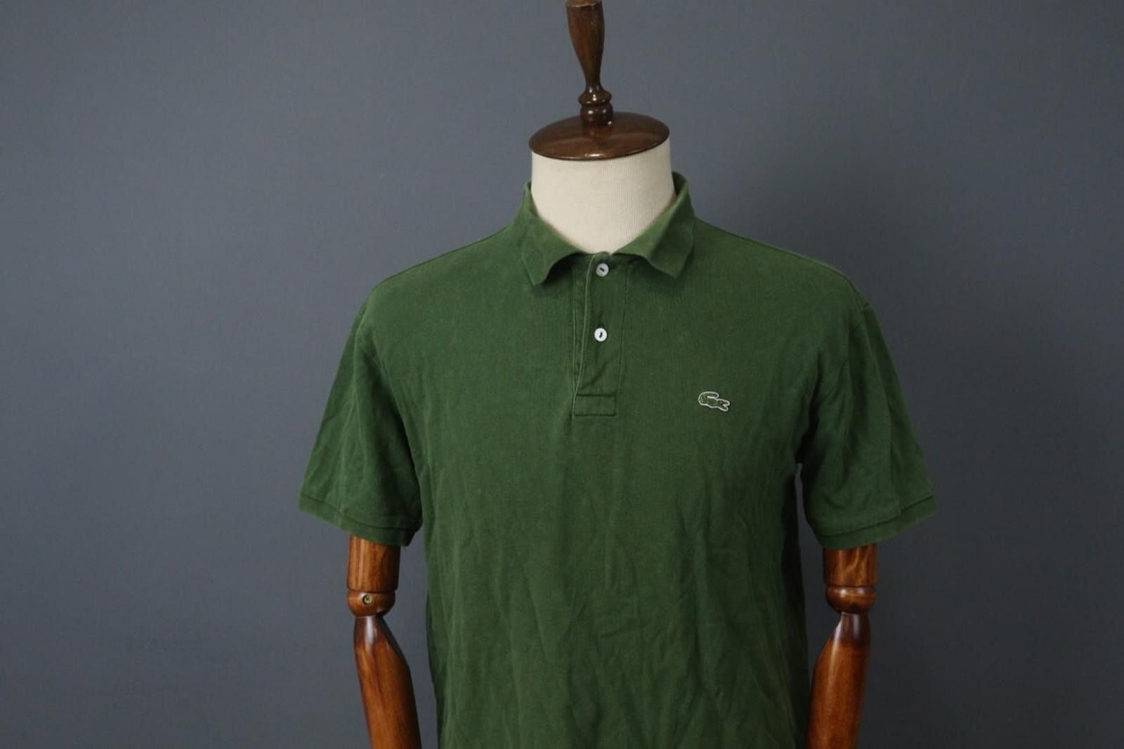 Lacoste Lacoste Green Collared Button Front Polo Shirt Size 7 Size US M / EU 48-50 / 2 - 2 Thumbnail